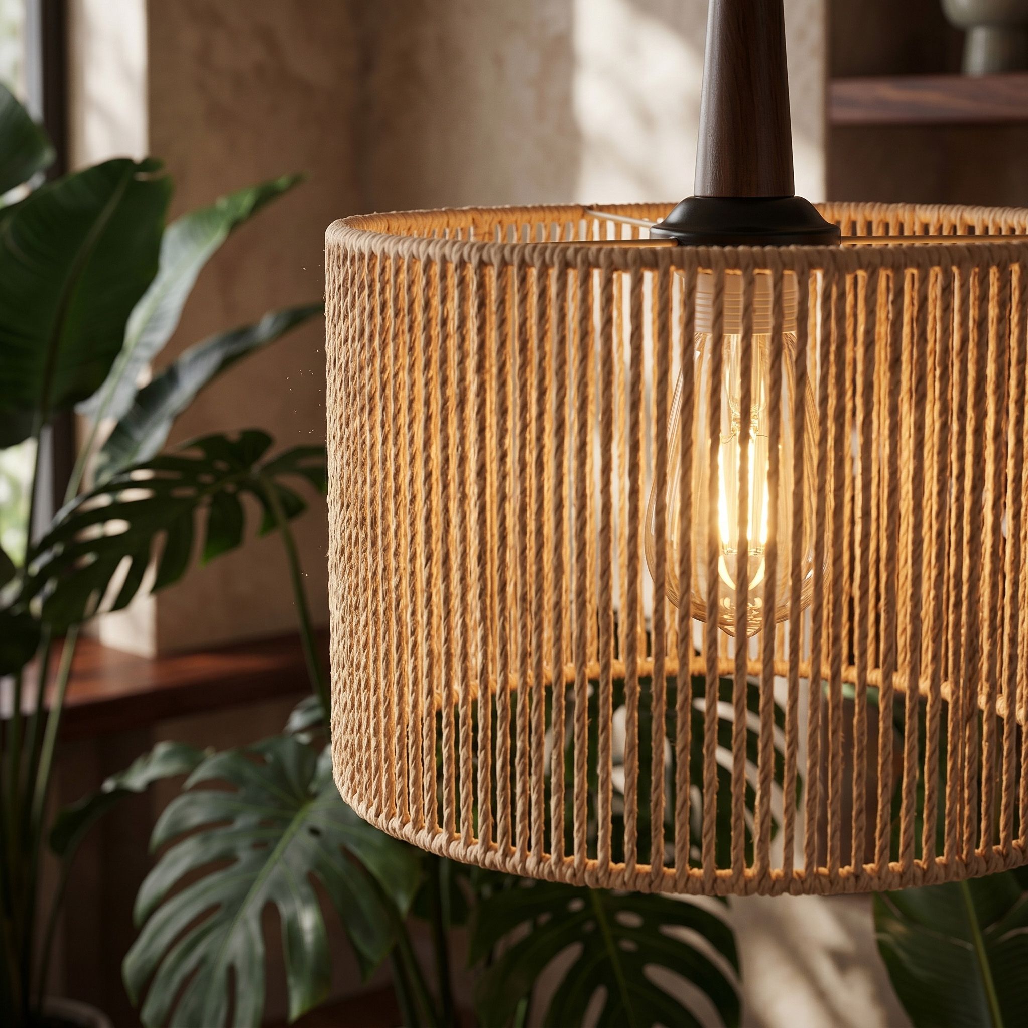 Toolight, stojaca lampa, G156-1F, prírodná hnedá-čierna, OSW-06413