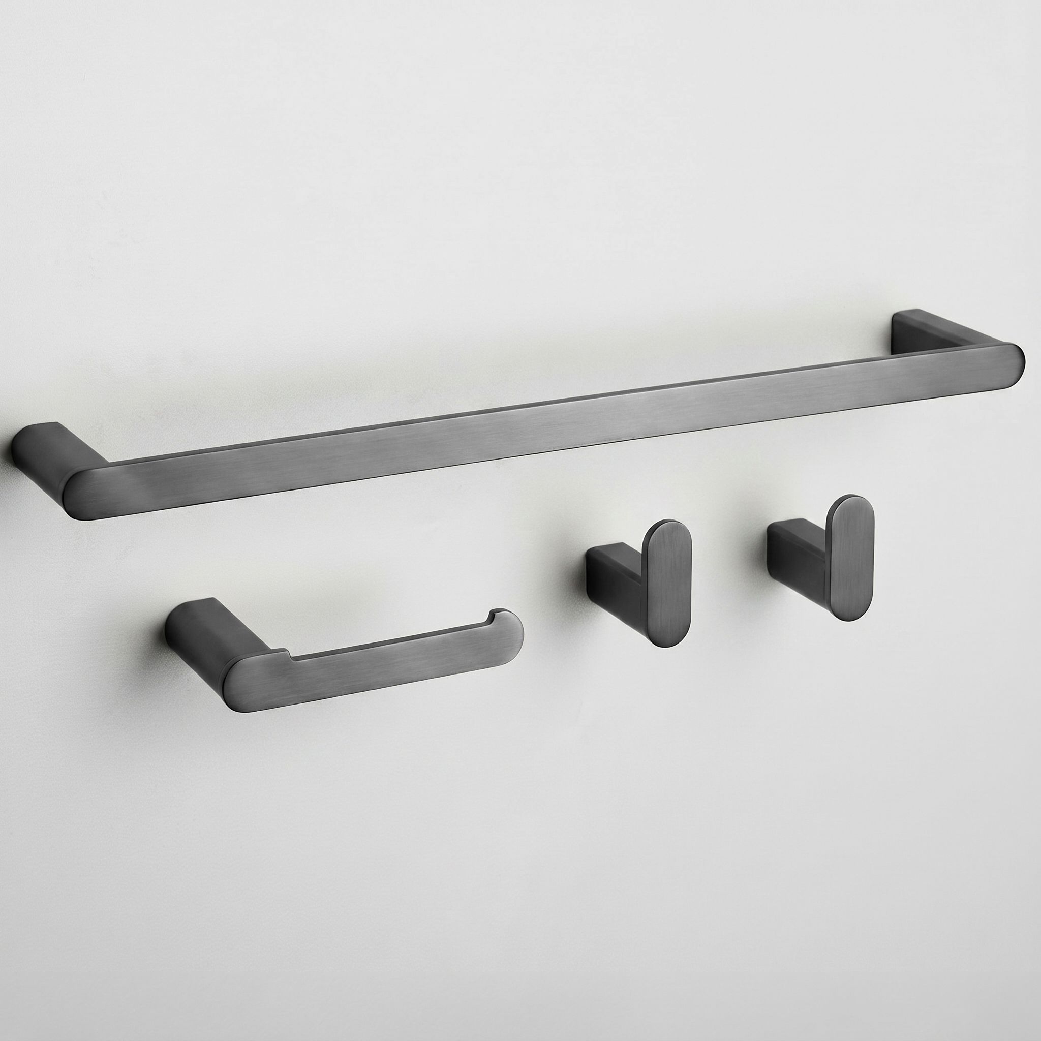 Rea Mati, set accesorii baie 4 buc, grafit, REA-06605
