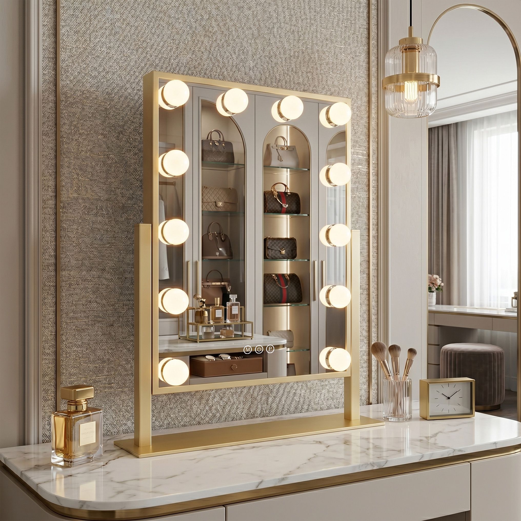 REA Hollywood LED zrkadlo zväčšovacie zrkadielko