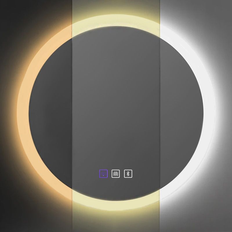 Rea BLUETOOTH FFJ, okrúhle LED zrkadlo, 80cm, HOM-06500