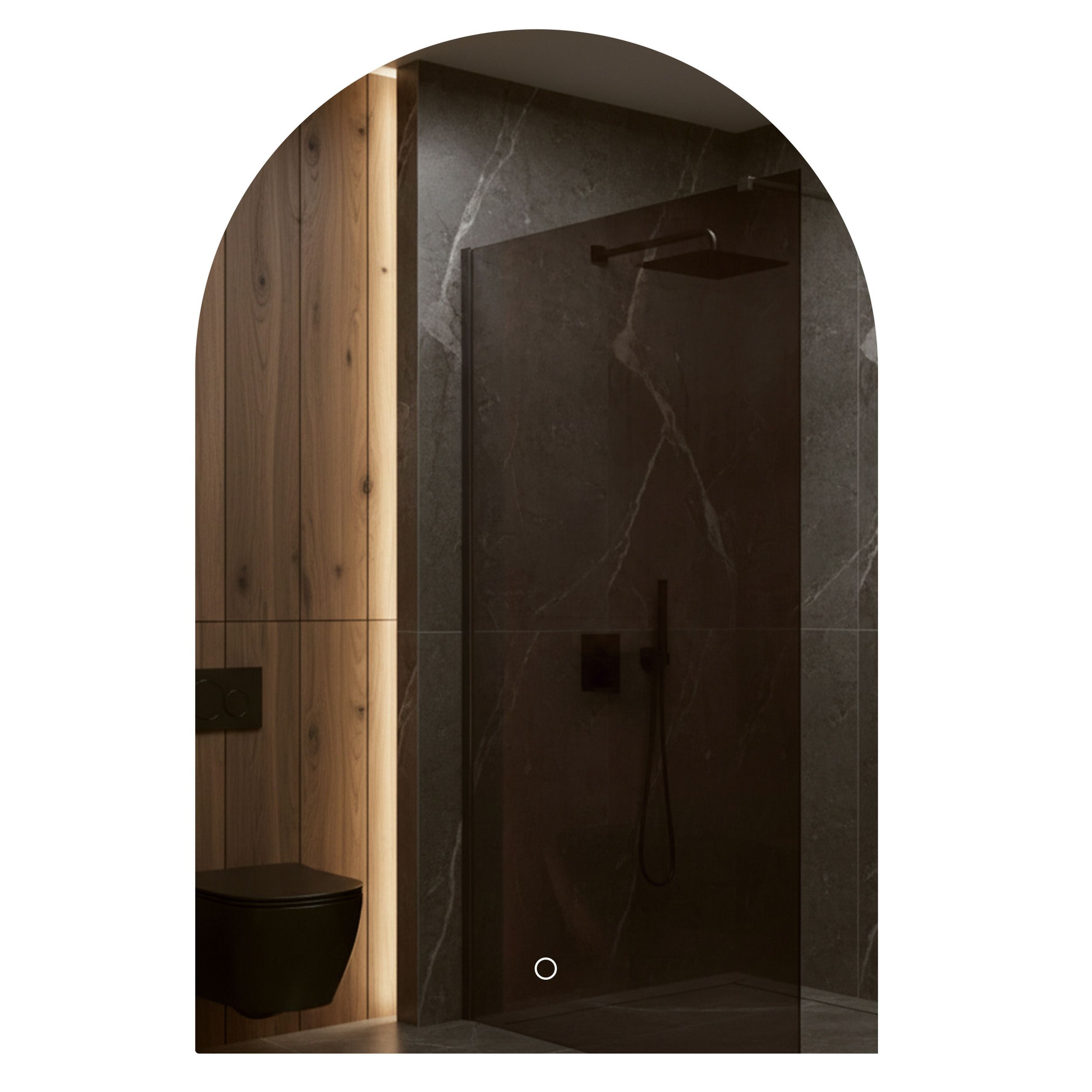 Rea TOP, LED zrkadlo s oblúkovým horným zaoblením, 90x60cm , HOM-01520
