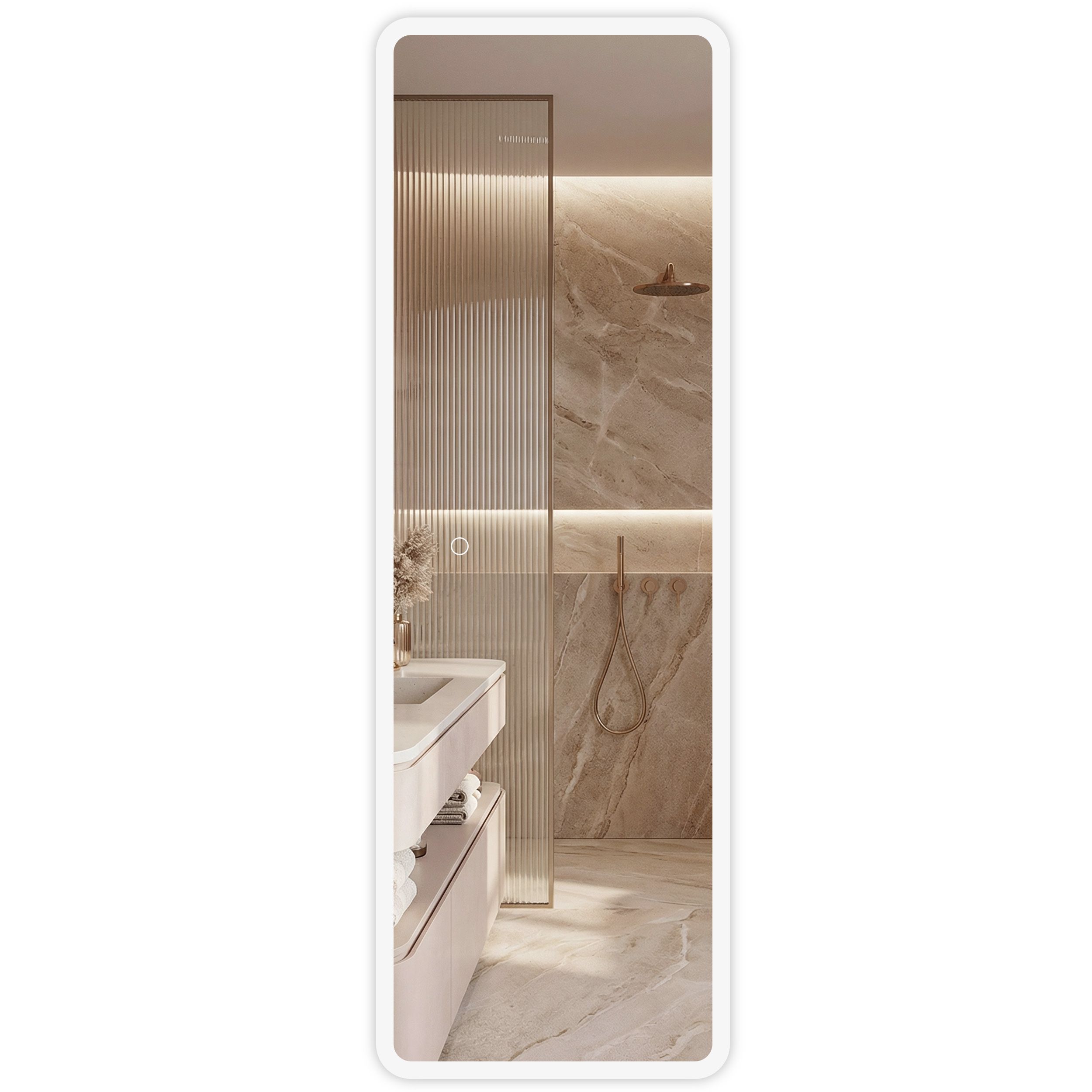 Rea MOL-SQ, vysoké LED zrkadlo, 150 × 50 cm, HOM-01527