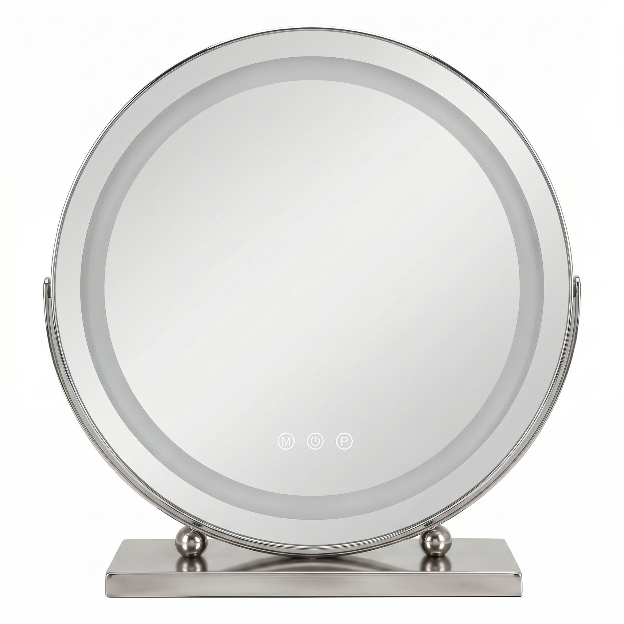 Rea MAKE-UP, kozmetické LED zrkadlo 40cm na postavenie, chrómová, HOM-01808