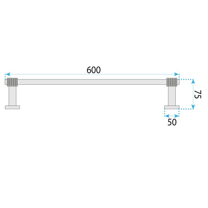 Rea Rivo, vešiak na uterák 60cm, 29101, zlatá matná, REA-60106