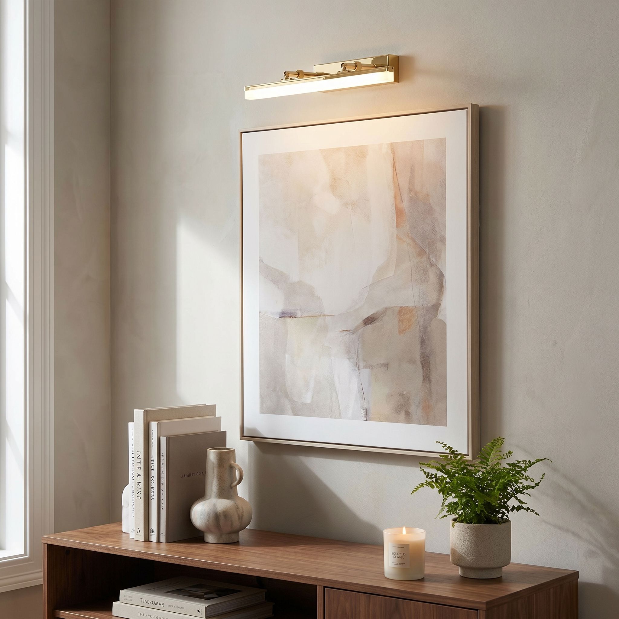 Toolight, LED nástenné svietidlo, 40cm, 6W, 4000K, 1000lm, APP1872-1W, Zlatá, OSW-60985