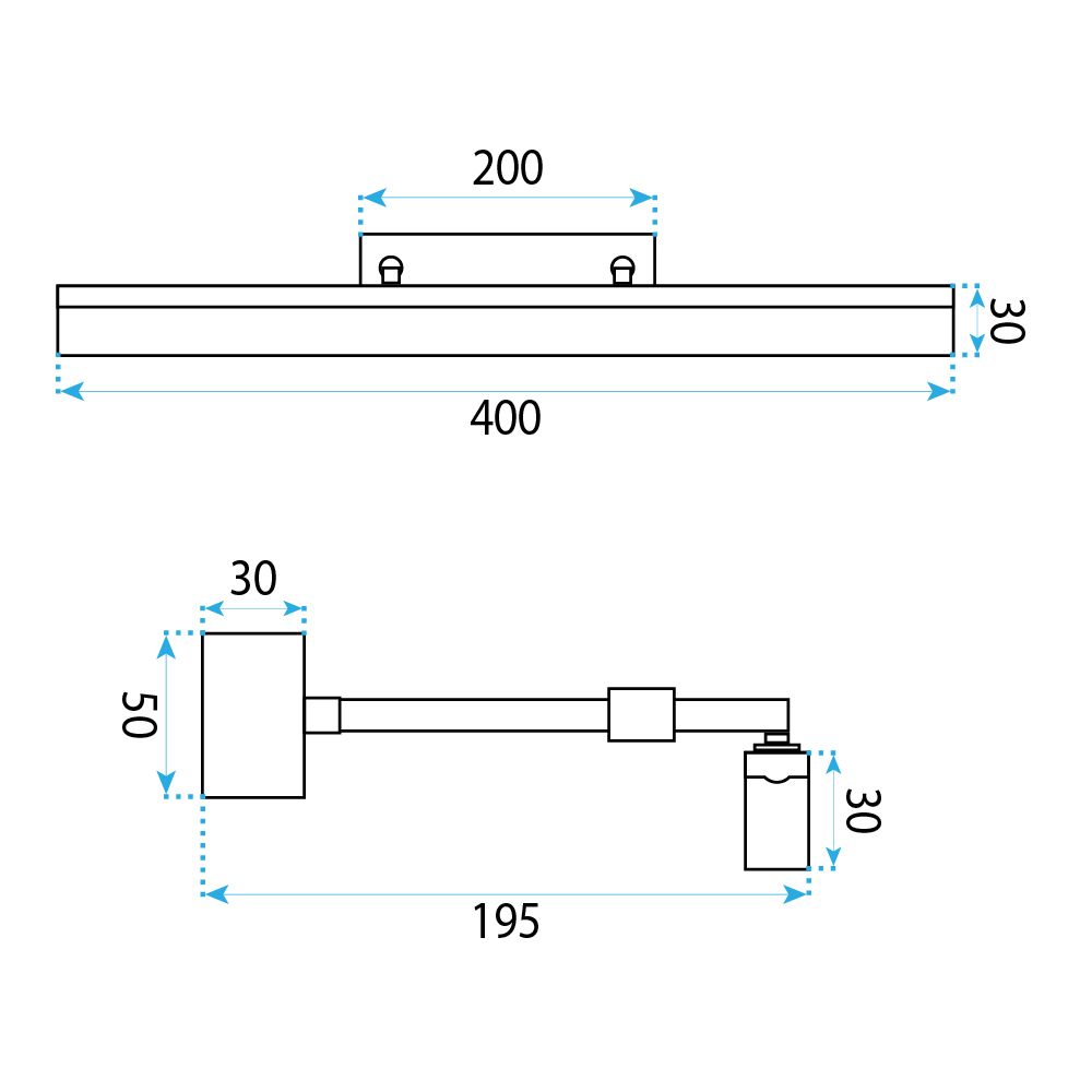 Toolight, LED nástenné svietidlo, 40cm, 6W, 4000K, 1000lm, APP1872-1W, Zlatá, OSW-60985
