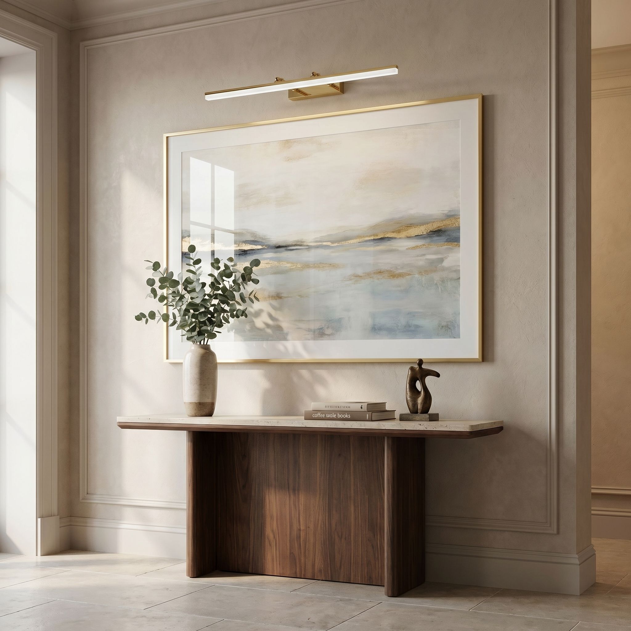 Toolight, LED nástenné svietidlo, 80cm, 13W, 4000K, APP1874-1W, zlatá lesklá, OSW-66029