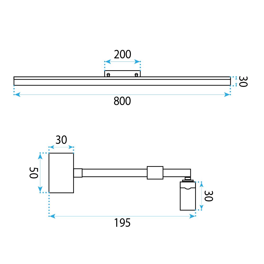 Toolight, LED nástenné svietidlo, 80cm, 13W, 4000K, APP1874-1W, zlatá lesklá, OSW-66029