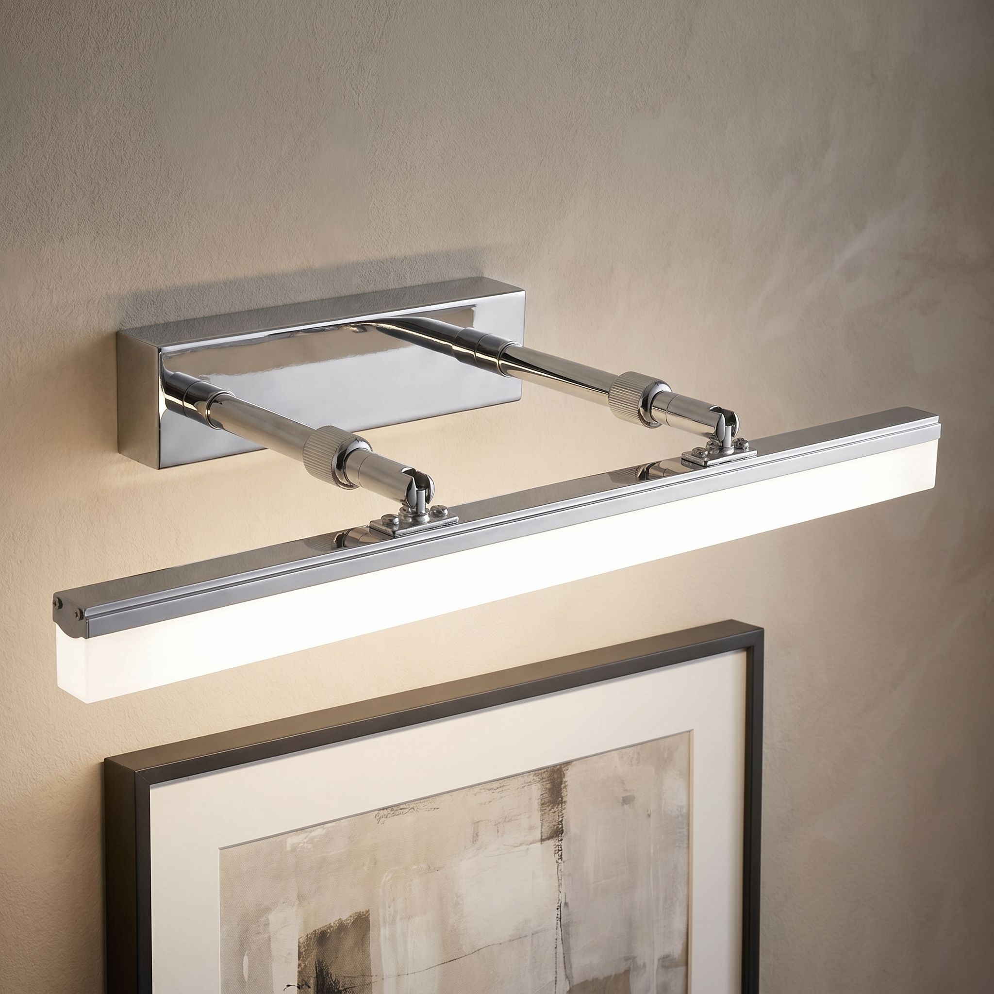 Toolight, LED nástenné svietidlo, 40cm, 6W, 4000K, 1000lm, APP1869-1W, Chrómová, OSW-66025