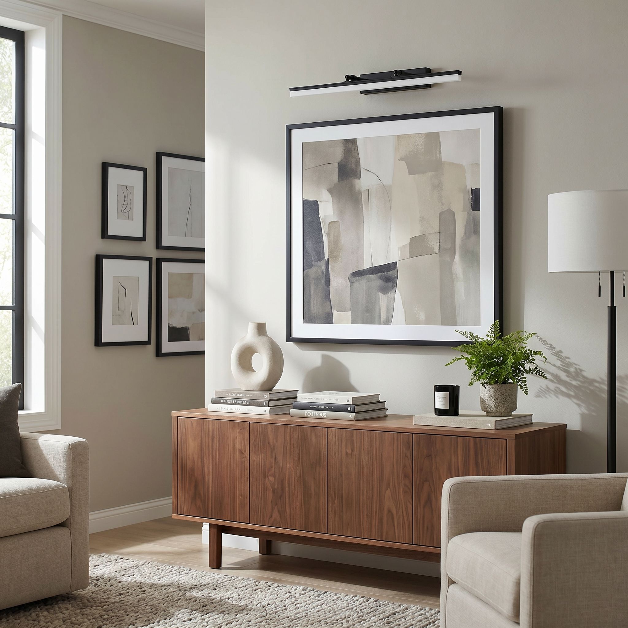 Toolight, LED nástenné svietidlo, 60cm, 9W, 4000K, 1000lm, APP1879-1W, Čierna matná, OSW-66034