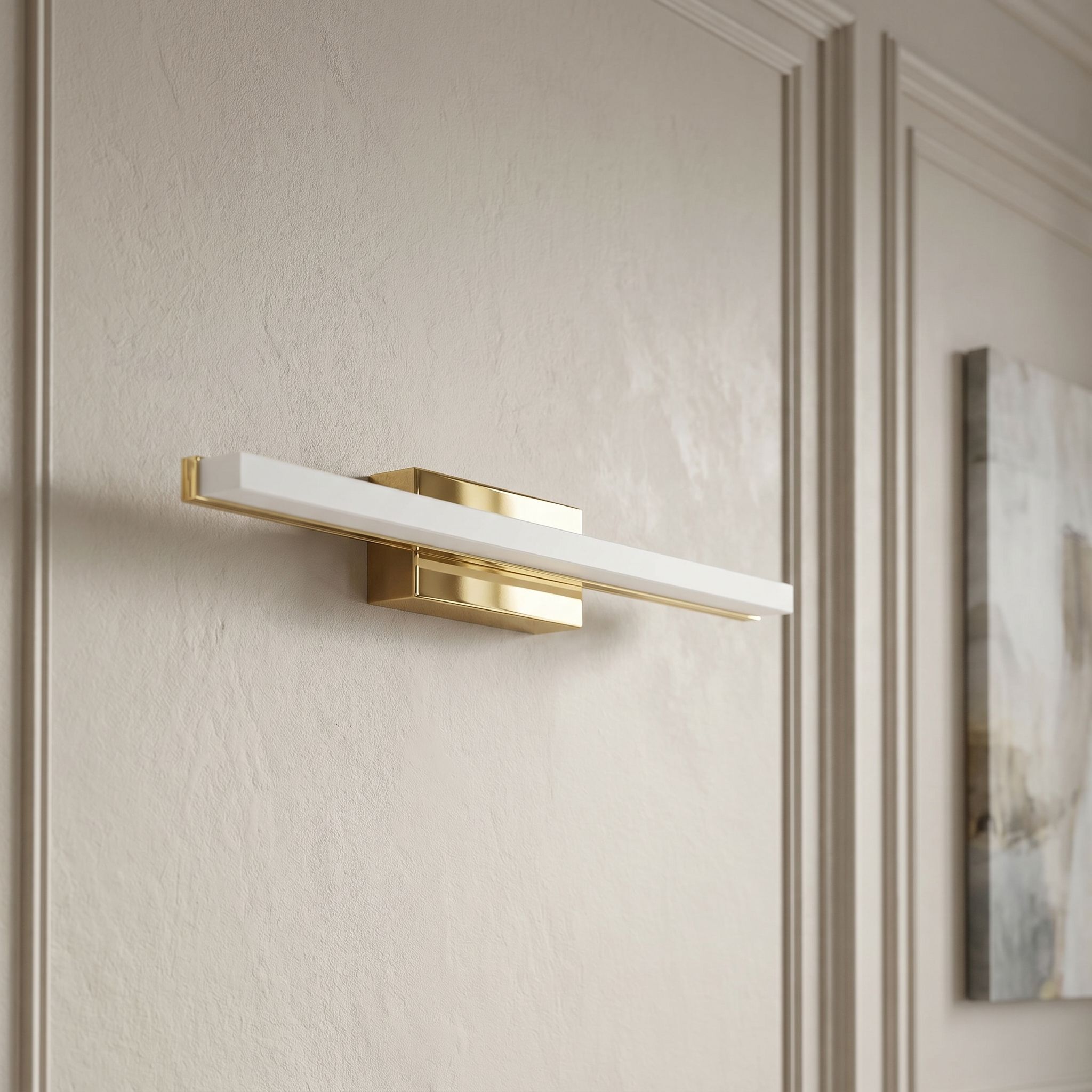 Toolight, LED nástenné svietidlo, 40cm, 6W, 4000K, 500lm, APP1848-1W, zlatá lesklá, OSW-66360