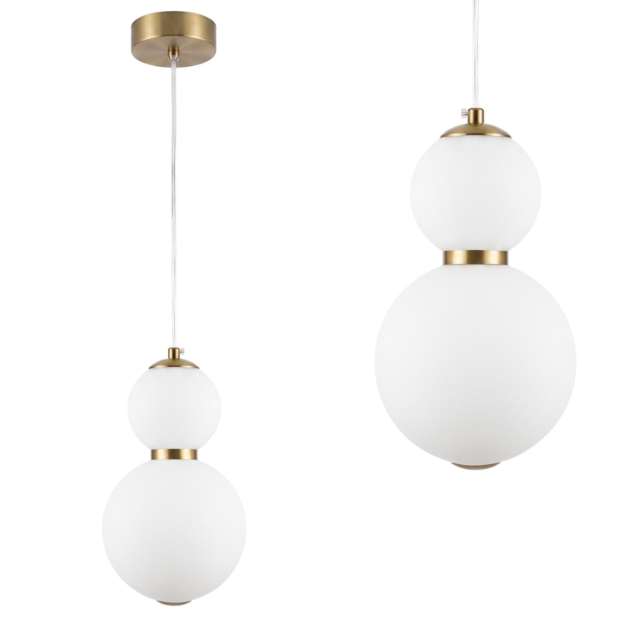 Lampă suspendată LED aurie periată Toolight LHJ112-2CP deasupra mesei