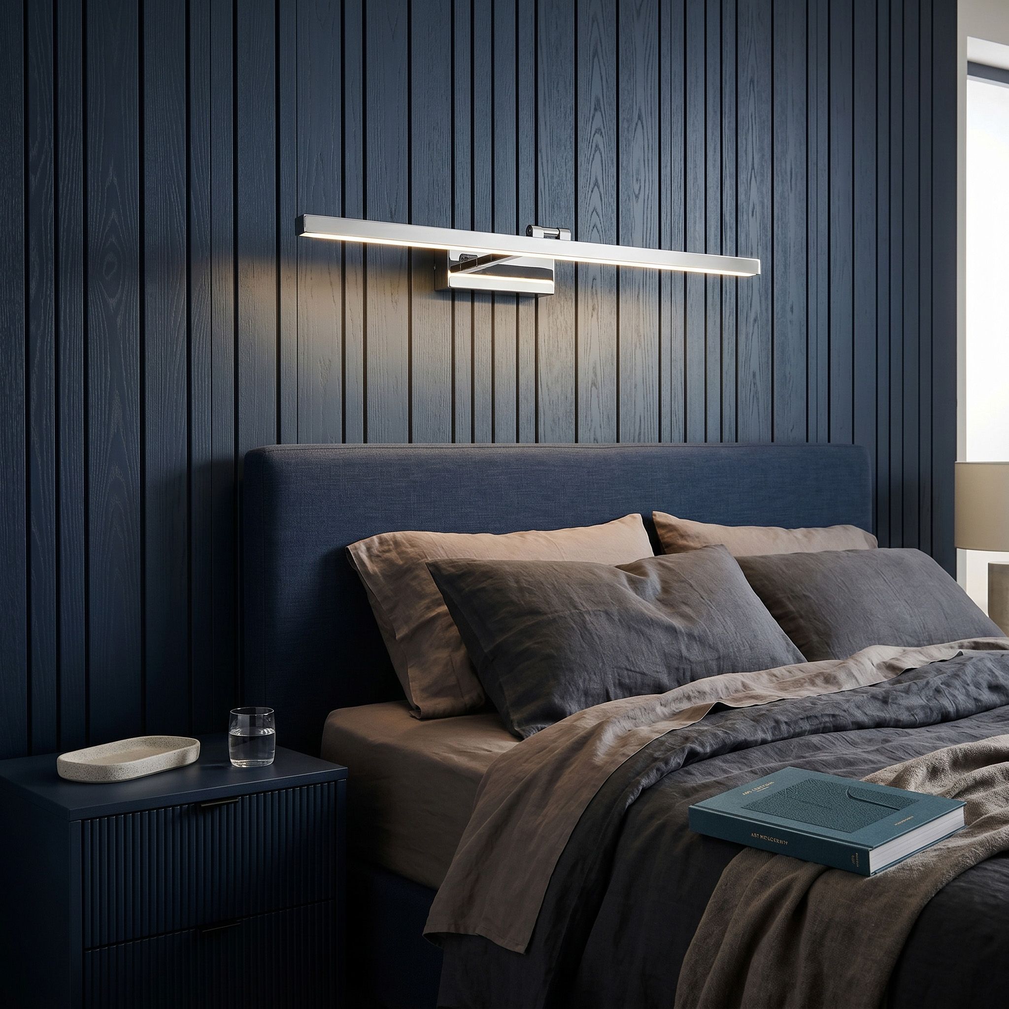 Toolight, LED nástenné svietidlo, 80cm, 13W, 4000K, 1000lm, APP1859-1W, chrómová, OSW-66012