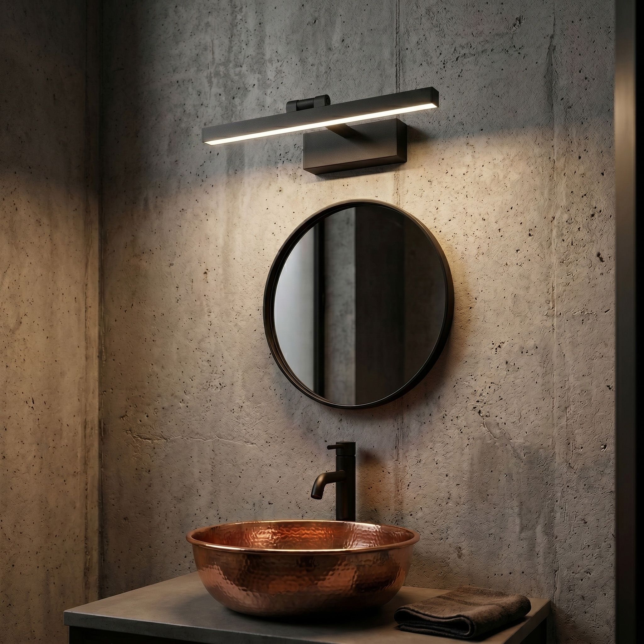 Toolight, LED nástenné svietidlo, 60cm, 9W, 4000K, 500lm, APP1867-1W, čierna matná, OSW-66023