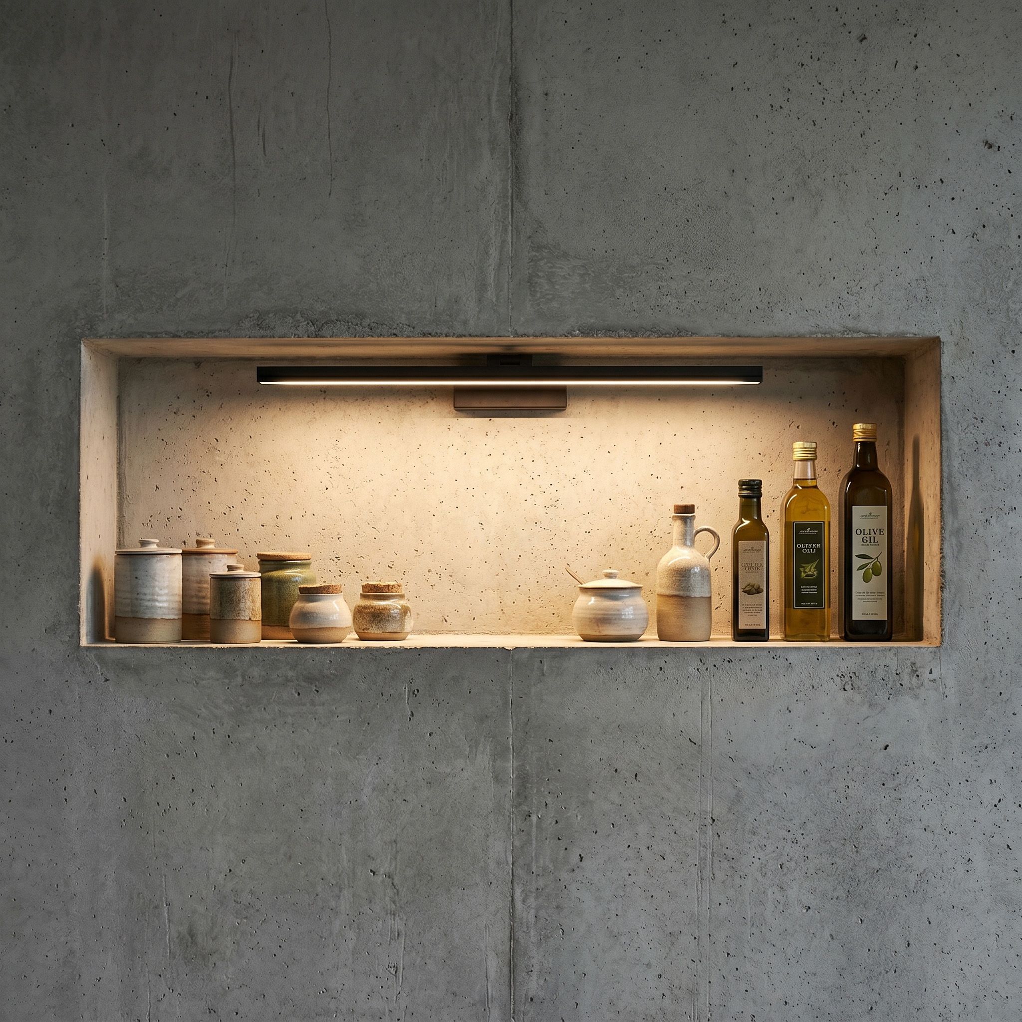 Toolight, LED nástenné svietidlo, 80cm, 13W, 4000K, 500lm, APP1868-1W, čierna matná, OSW-66024
