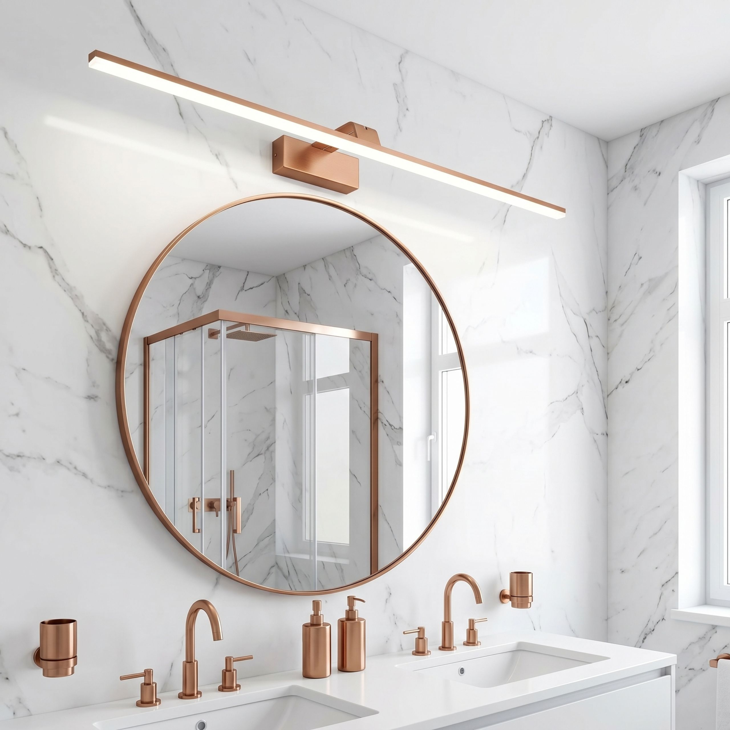 Toolight, LED nástenné svietidlo, 73cm, 14W, 4000K, 1000lm, SWE015-1W, medená matná, OSW-20114