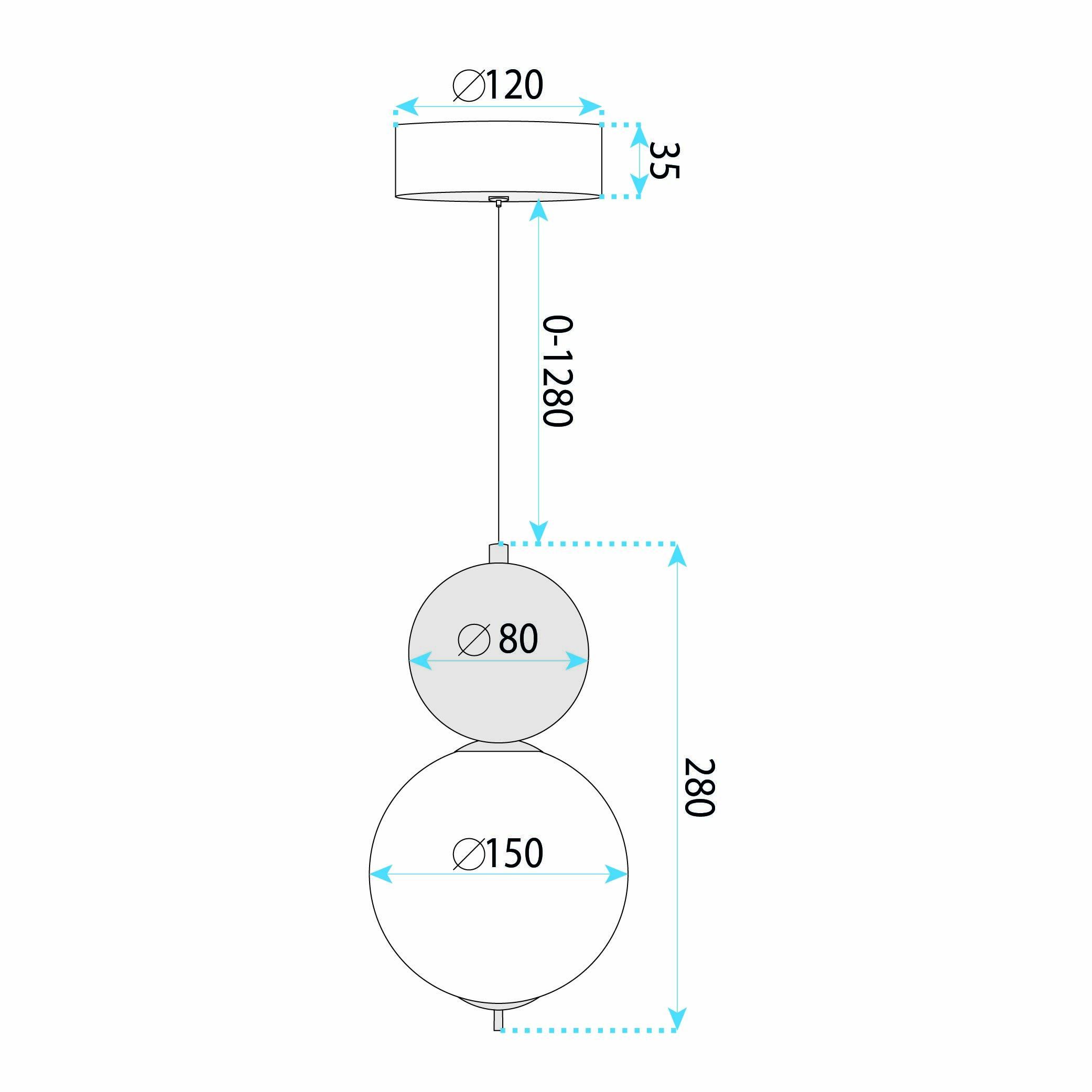 Toolight, LED závesné svietidlo, 15cm, 5W, 3000K, 1000lm, LHJ115-1CP, zlatá matná, OSW-08811