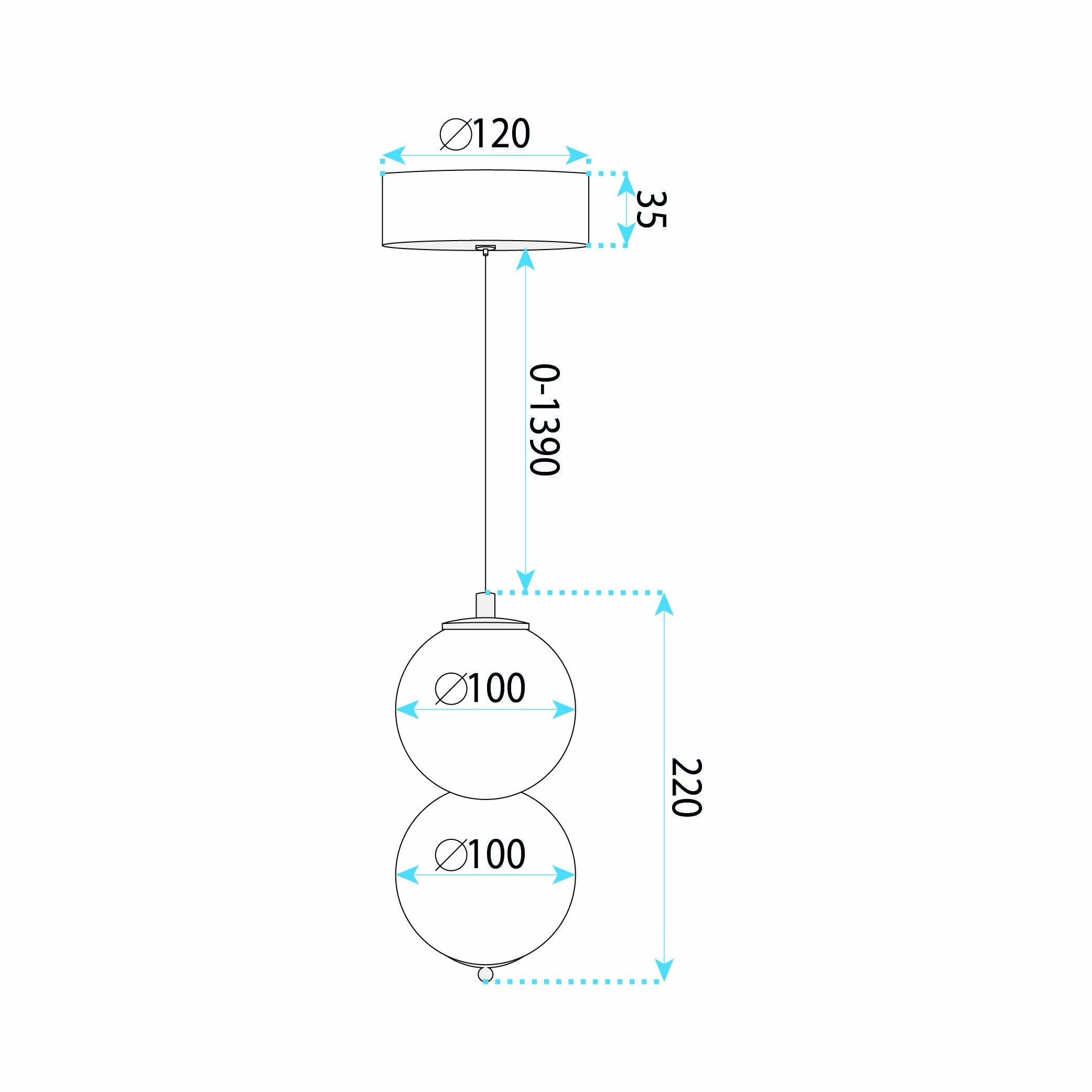 Toolight, LED závesné svietidlo, 10cm, 7W, 3000K, 1000lm, LHJ117-2CP, zlatá matná, OSW-03253