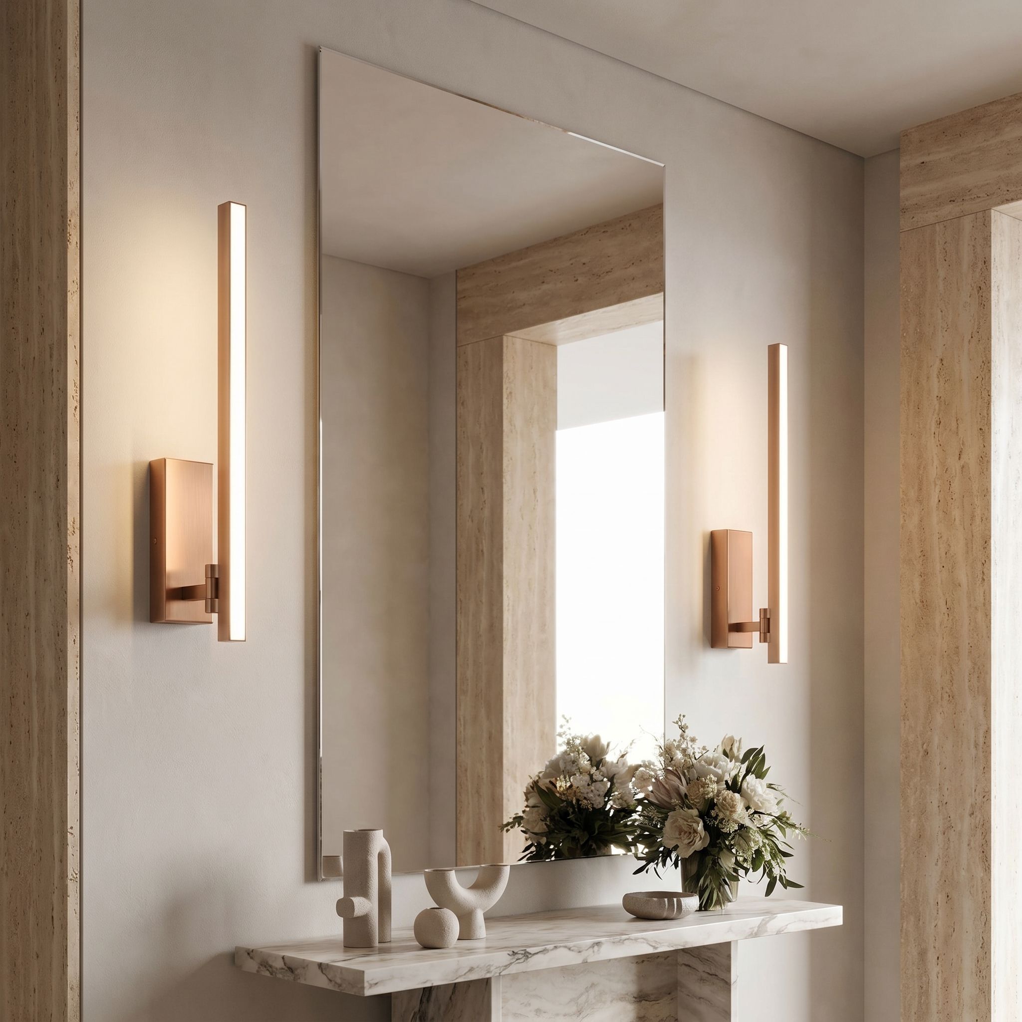 Toolight, LED nástenné svietidlo, 60cm, 12W, 4000K, 1500lm, SWE038-1W, medená matná, OSW-20138