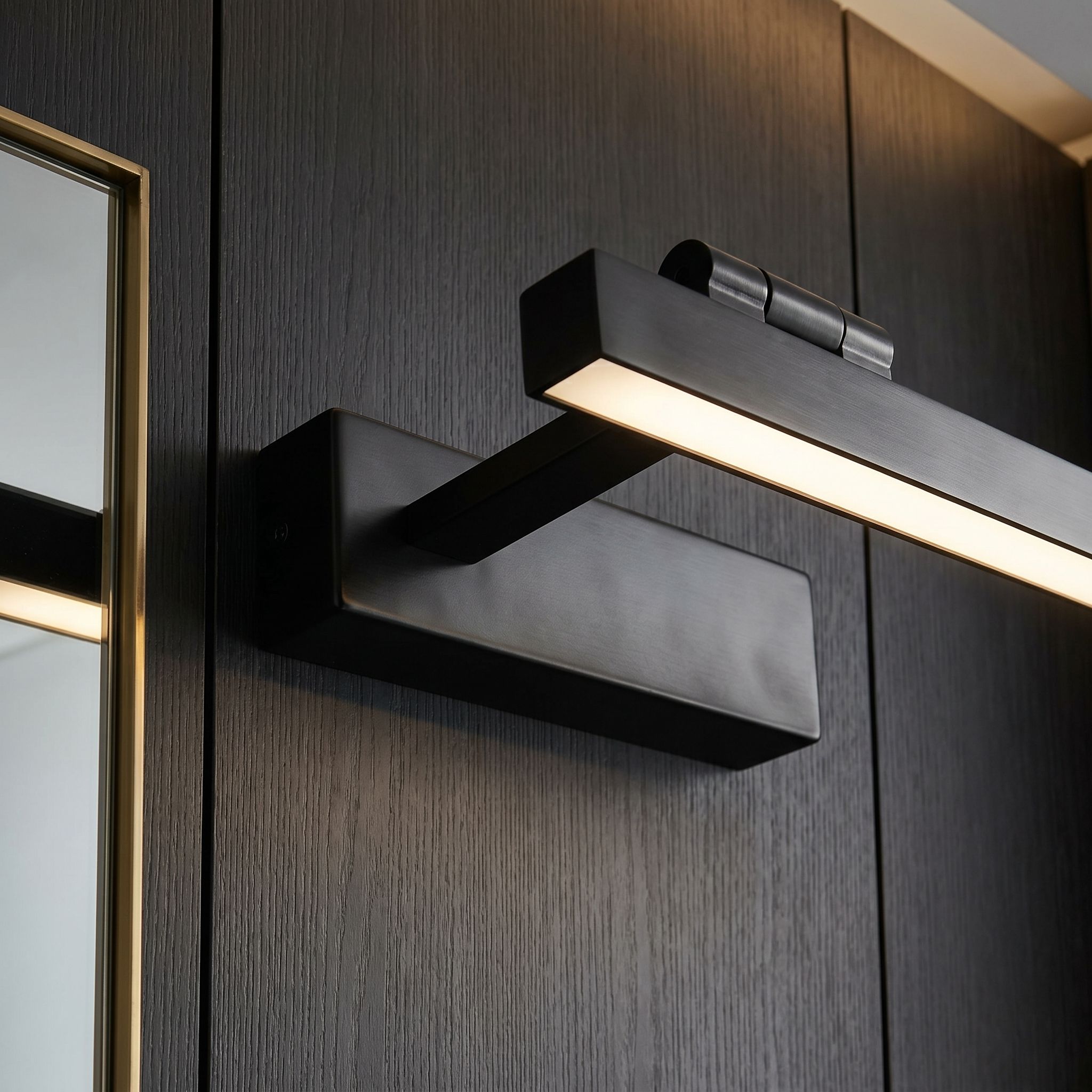 Toolight, LED nástenné svietidlo, 40cm, 8W, 4000K, 1500lm, SWE034-1W, čierna matná, OSW-20133