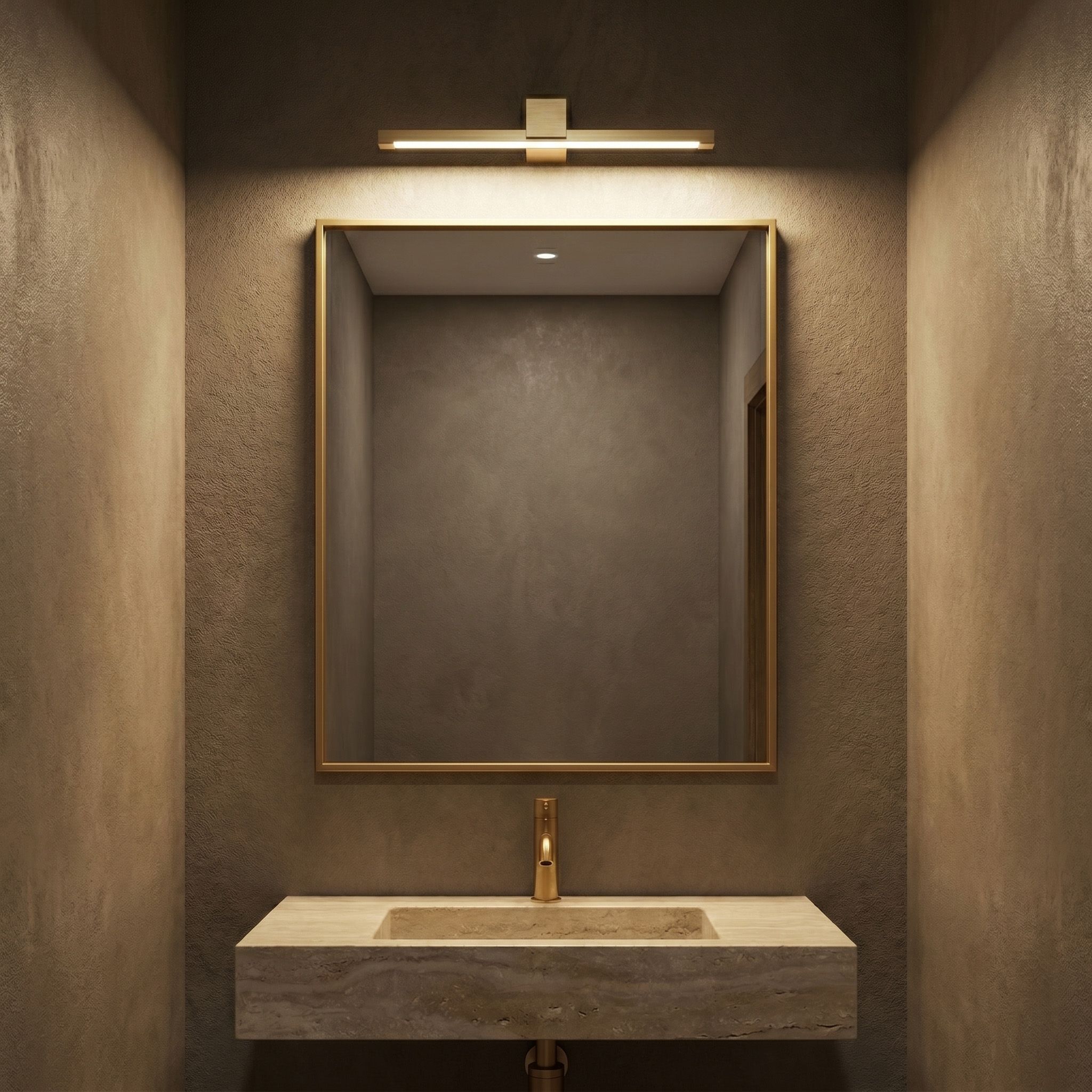 Toolight, LED nástenné svietidlo, 40cm, 8W, 4000K, 1000lm, SWE046-1W, zlatá matná, OSW-20146