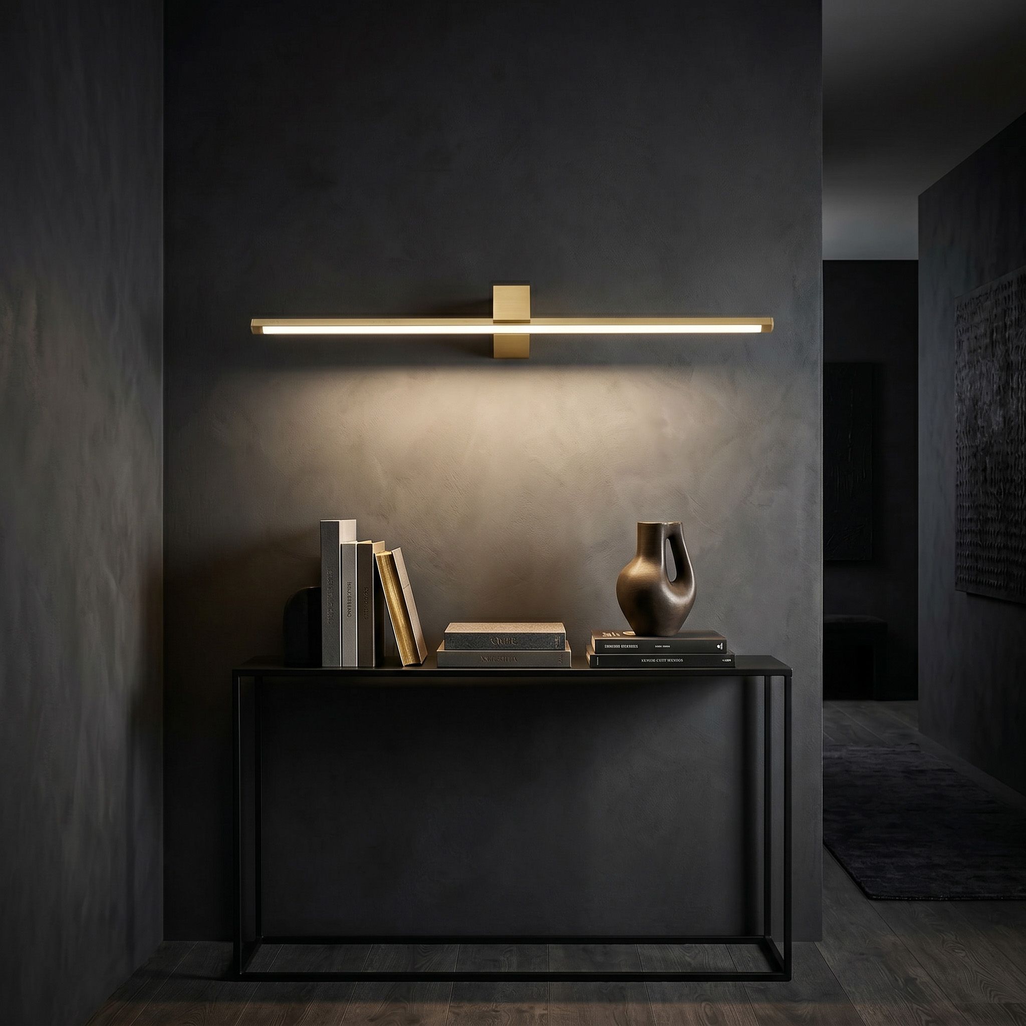 Toolight, LED nástenné svietidlo, 80cm, 16W, 4000K, 1500lm, SWE048-1W, zlatá matná, OSW-20148