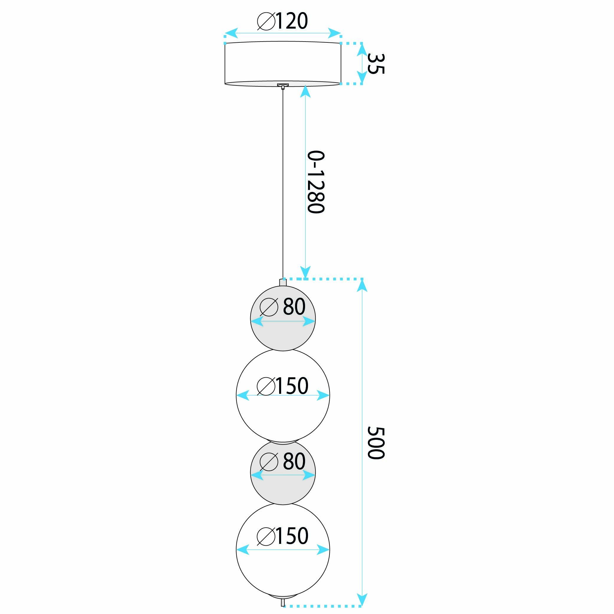 Toolight, LED závesné svietidlo, 15cm, 10W, 3000K, 1500lm, LHJ116-2CP, zlatá matná, OSW-08812