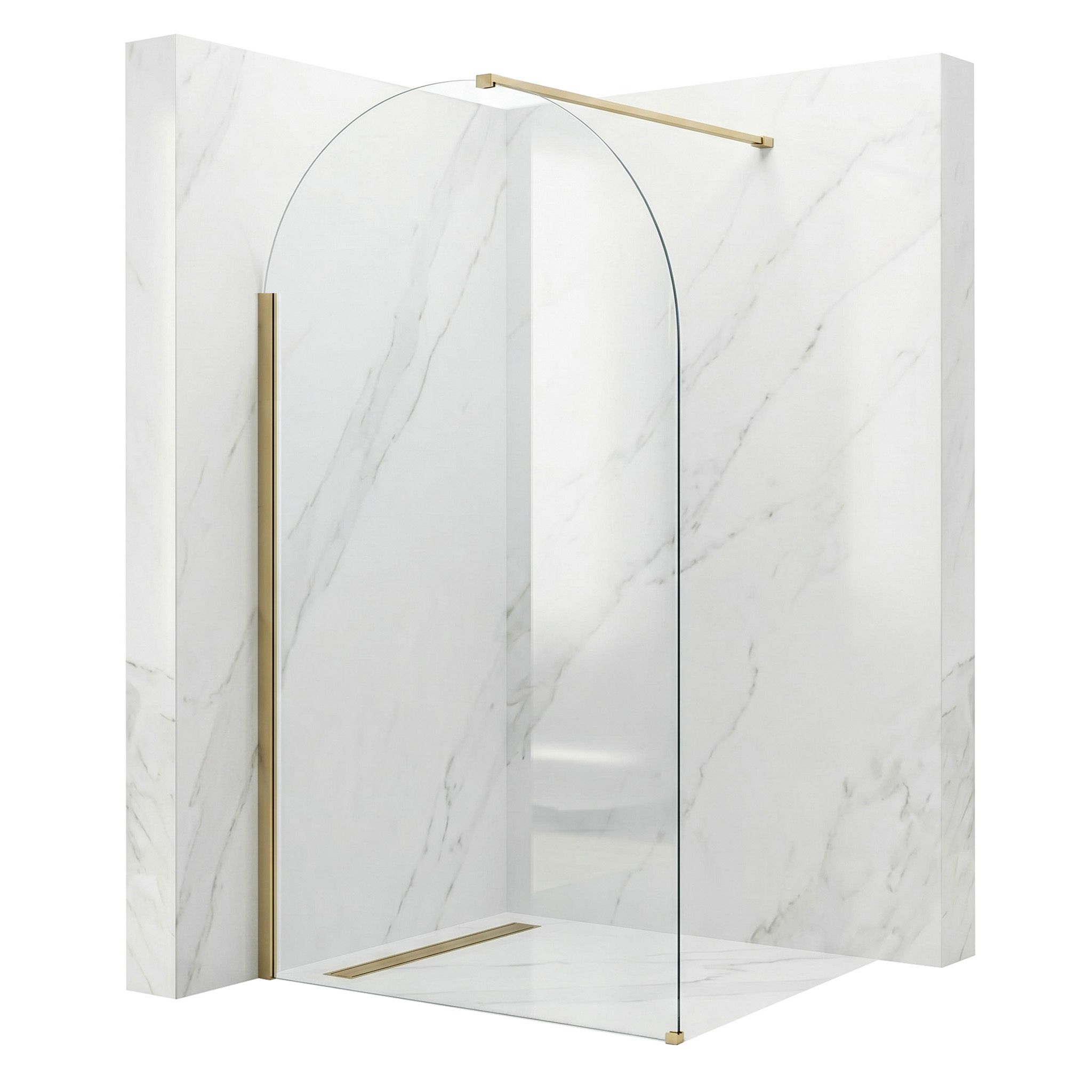Rea Heaven, sprchová zástena Walk-in, 110 cm, zlatá matná, REA-K6683