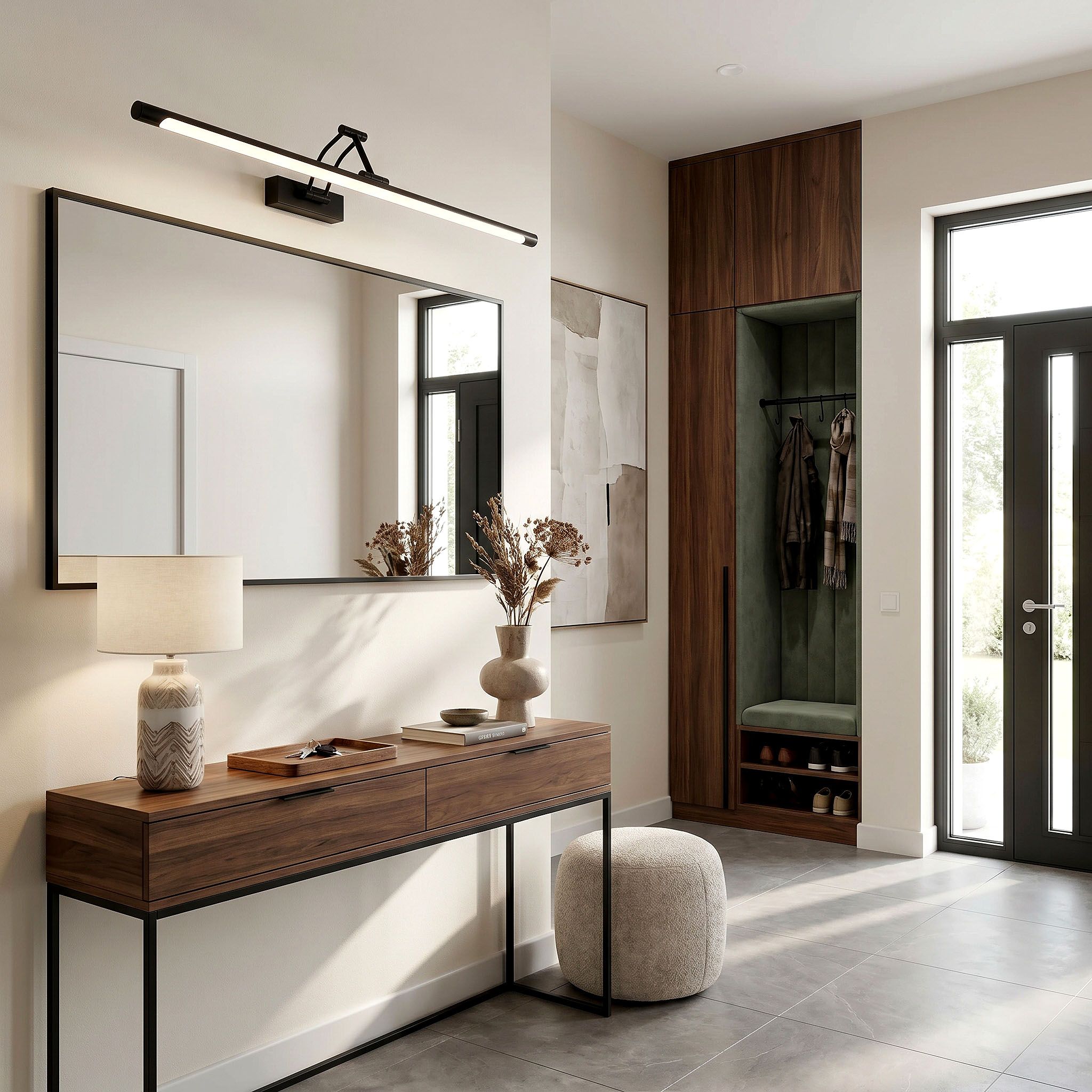 Toolight, LED nástenné svietidlo, 80cm, 16W, 4000K, 1500lm, SWE027-1W, čierna matná, OSW-20126