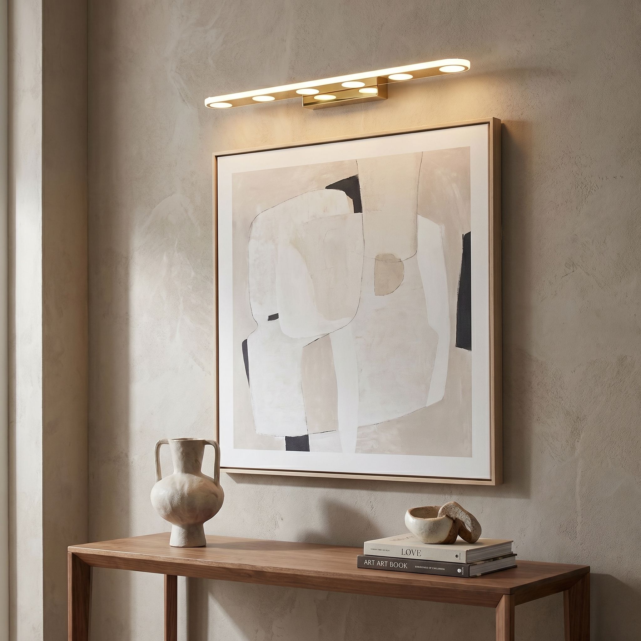 Toolight, LED nástenné svietidlo, 60cm, 18W, 4000K, 2000lm, SWE057-W, zlatá lesklá, OSW-20157