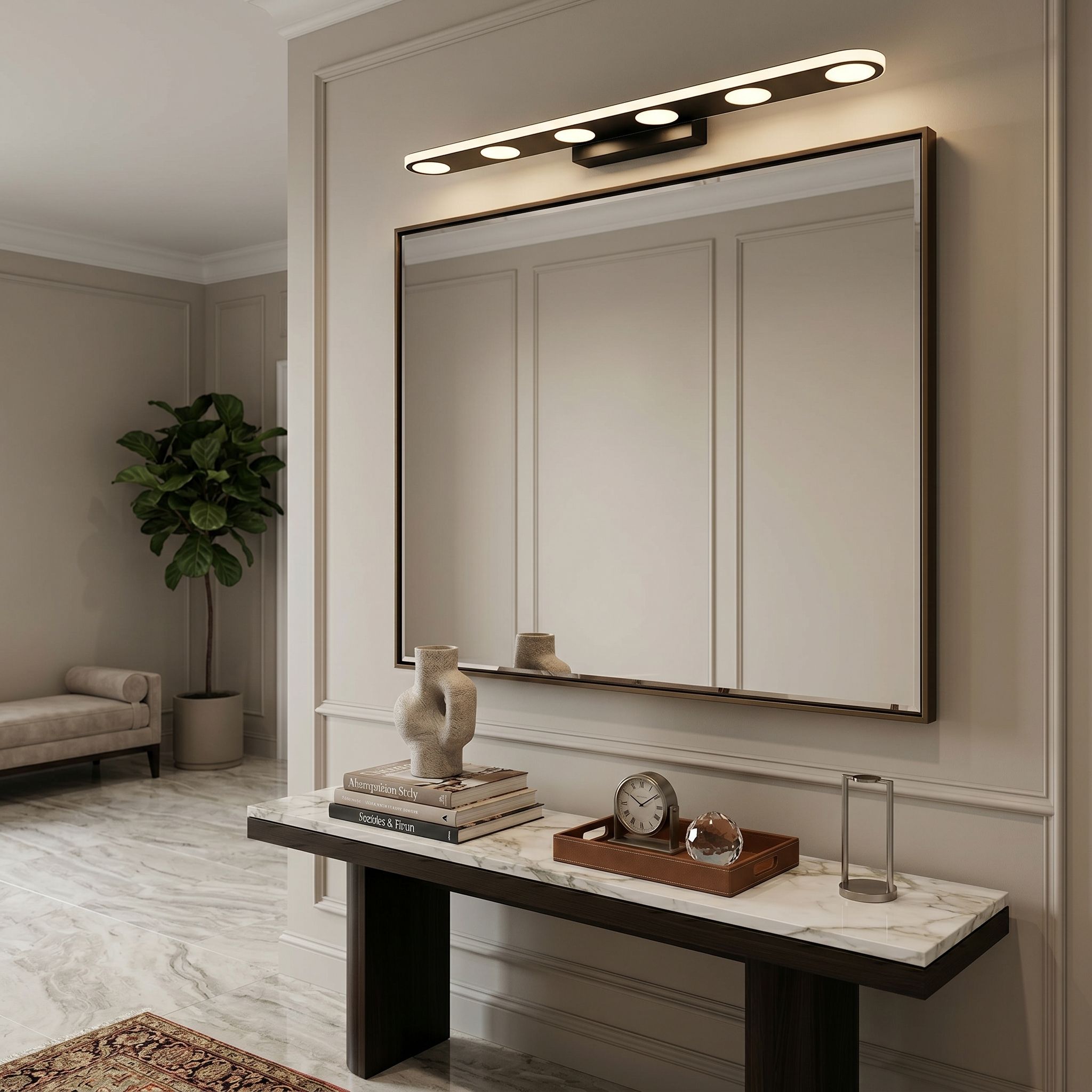 Toolight, LED nástenné svietidlo, 60cm, 18W, 4000K, 2000lm, SWE055-W, čierna matná, OSW-20155