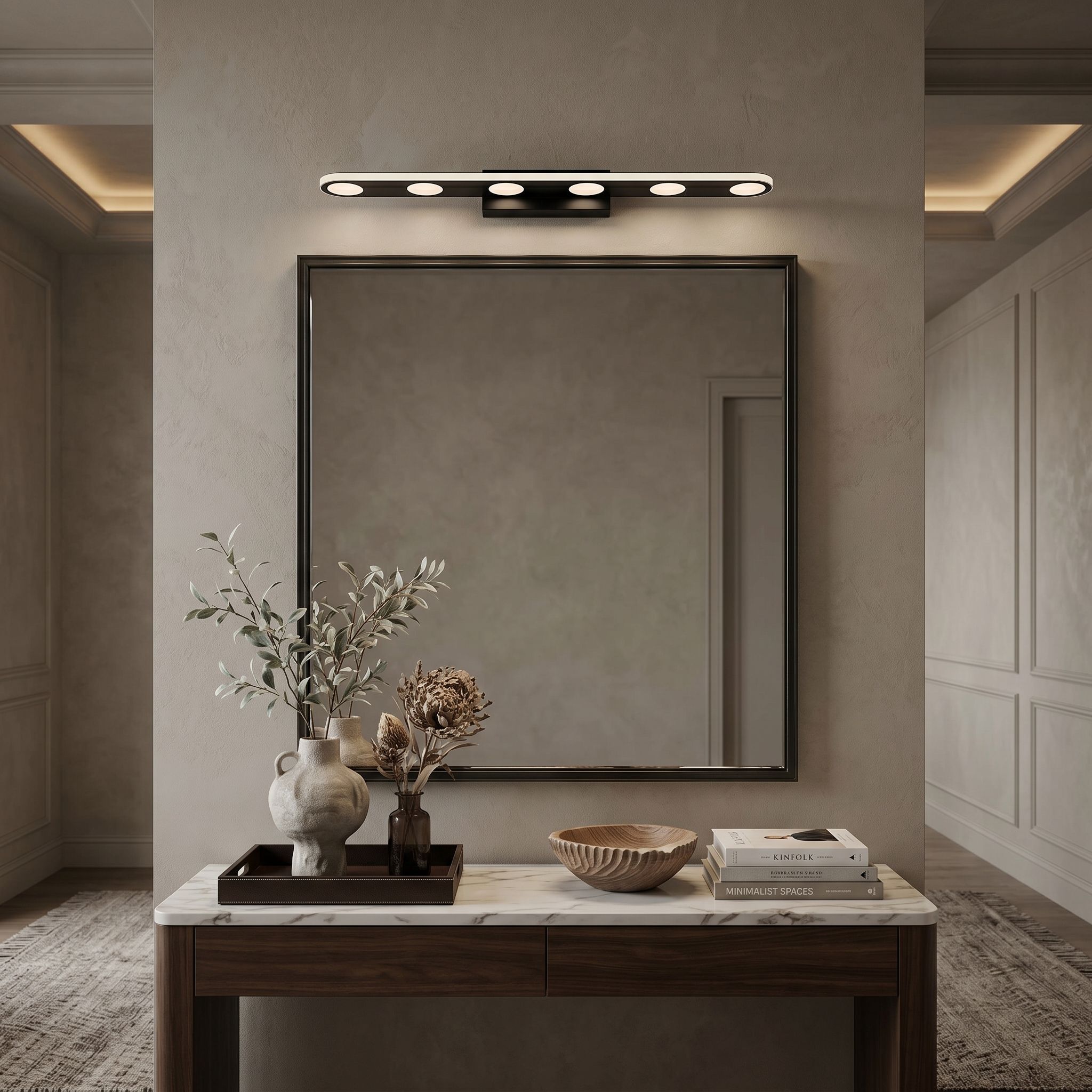 Toolight, LED nástenné svietidlo, 60cm, 18W, 4000K, 2000lm, SWE055-W, čierna matná, OSW-20155