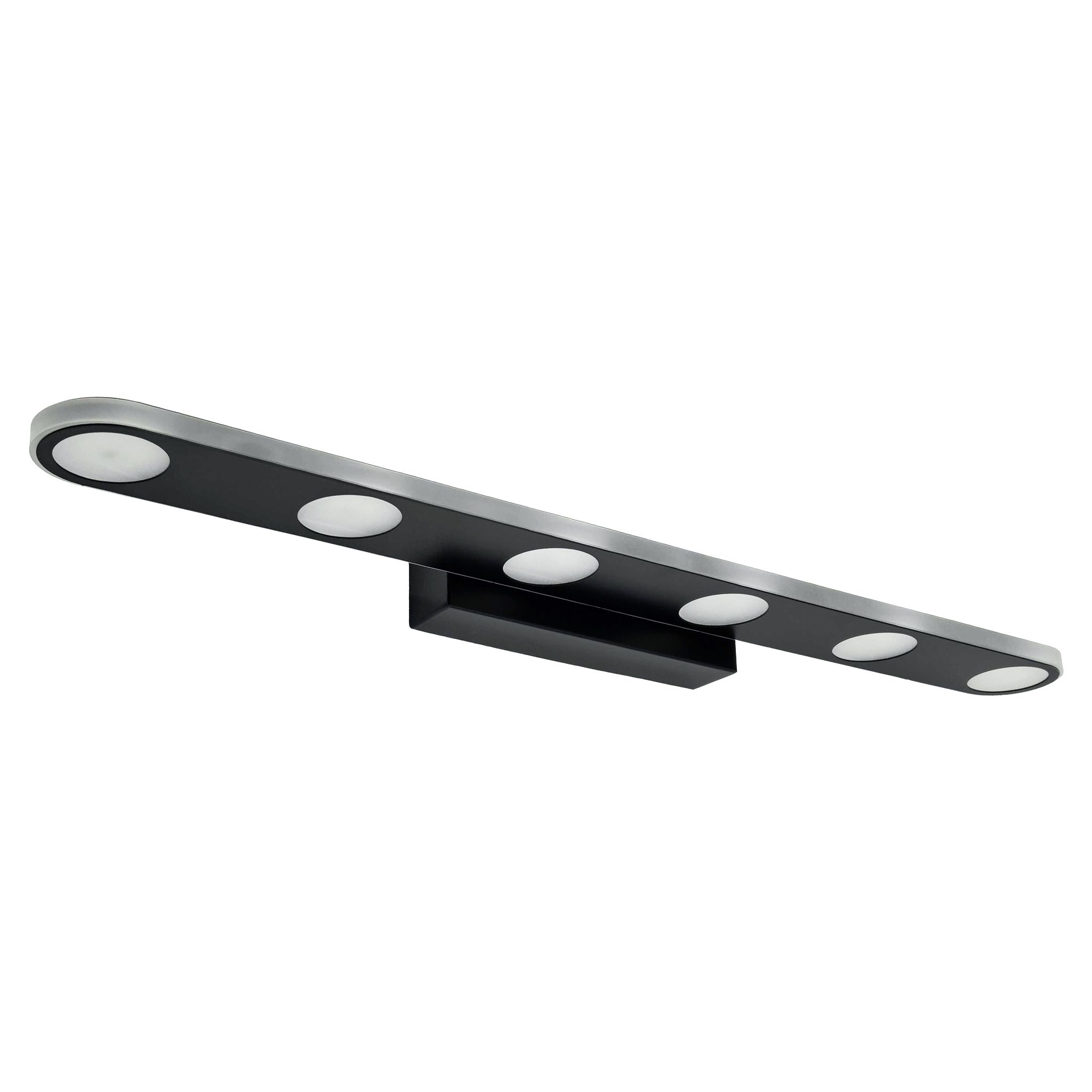 Toolight SWE055-W 60 cm čierne matné nástenné LED svietidlo nad zrkadlo