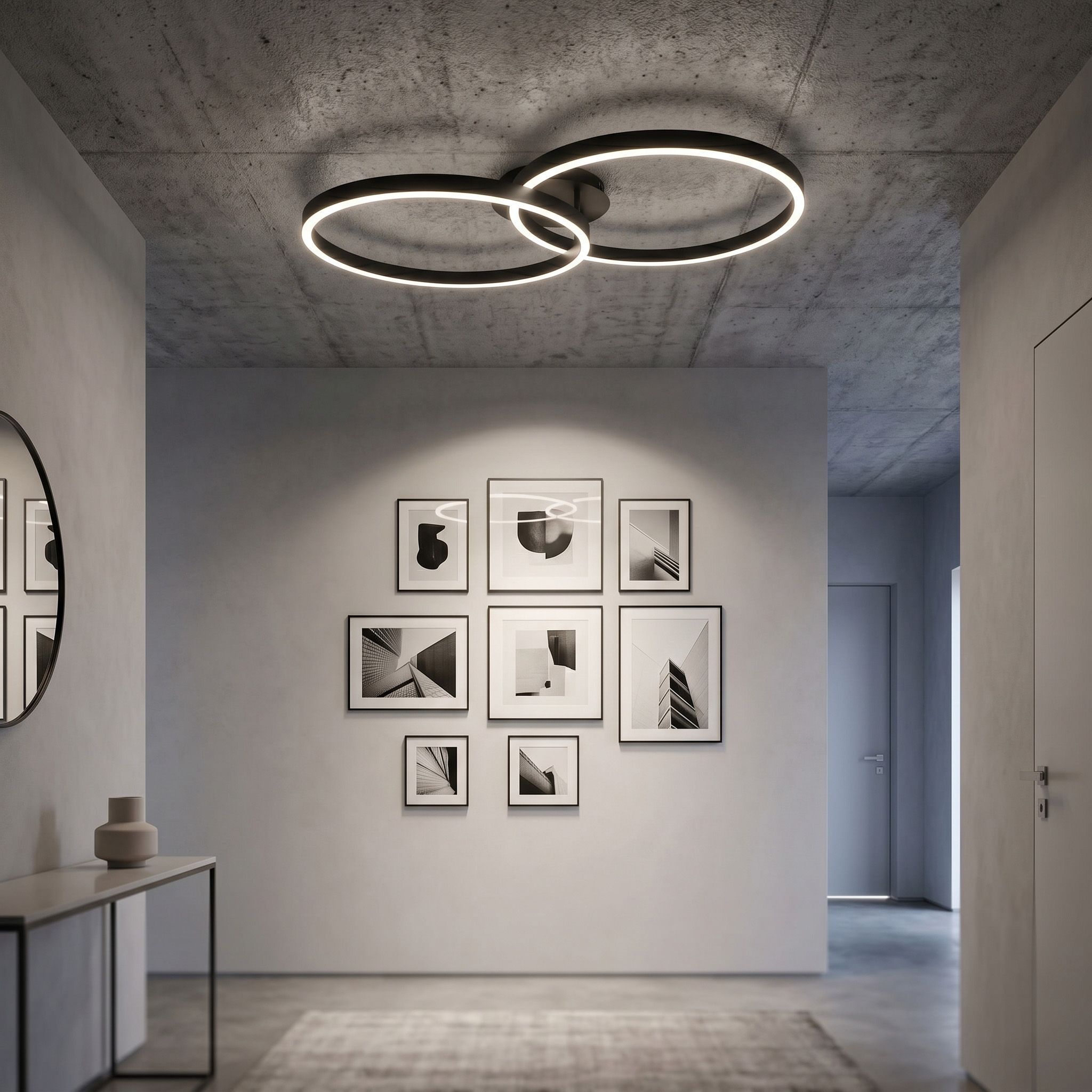 Toolight, LED stropné svietidlo, 85cm, 35W, 4000K, 3000lm, SWE061-C, čierna matná, OSW-20161