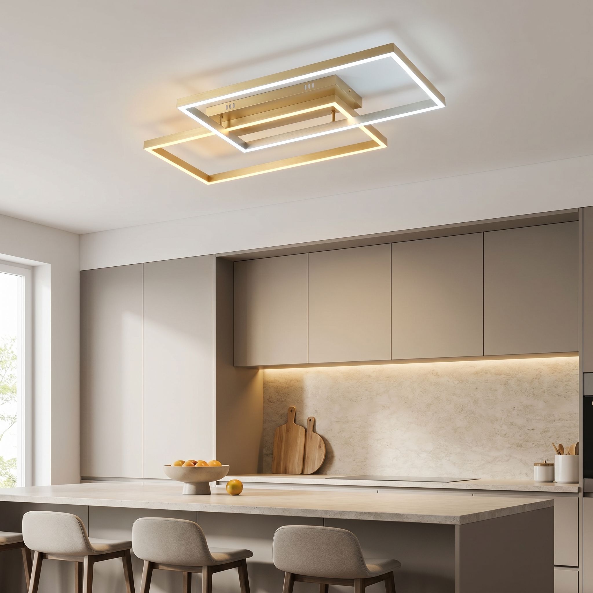Toolight, LED stropné svietidlo, 80cm, 50W, 4000K, 4000lm, SWE060-C, zlatá matná, OSW-20160