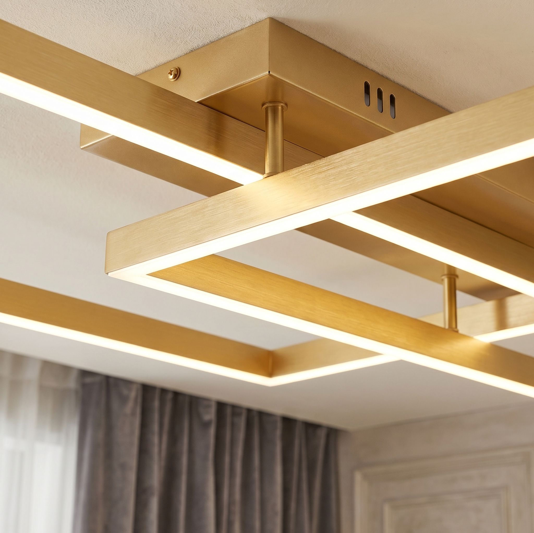 Toolight, LED stropné svietidlo, 80cm, 50W, 4000K, 4000lm, SWE060-C, zlatá matná, OSW-20160