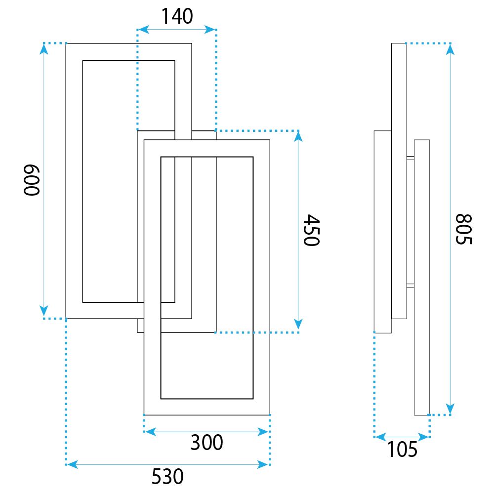Toolight, LED stropné svietidlo, 80cm, 50W, 4000K, 4000lm, SWE060-C, zlatá matná, OSW-20160