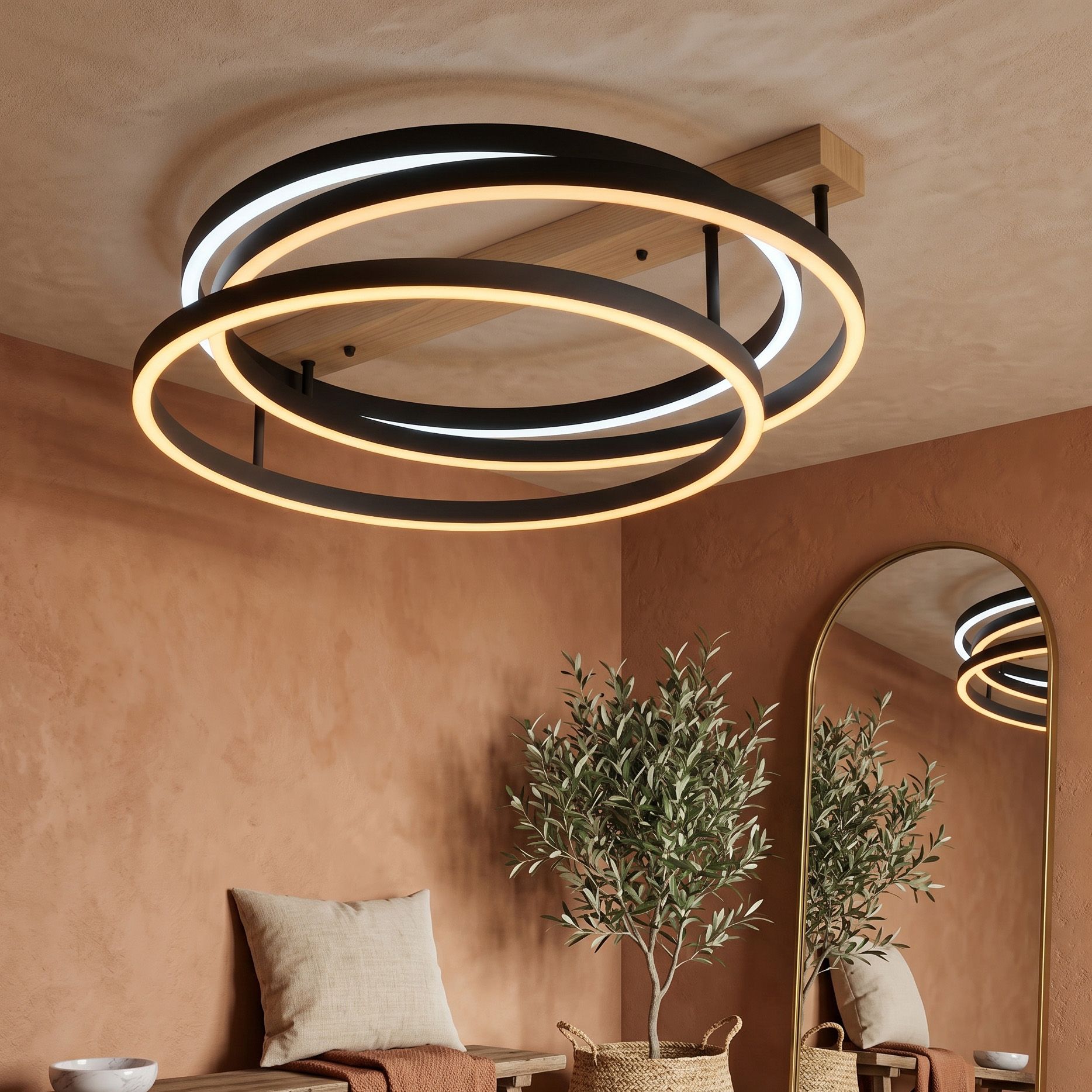 Toolight, LED stropné svietidlo, 60cm, 70W, 4000K, 3000lm, SWE058-C, čierna matná, OSW-20158
