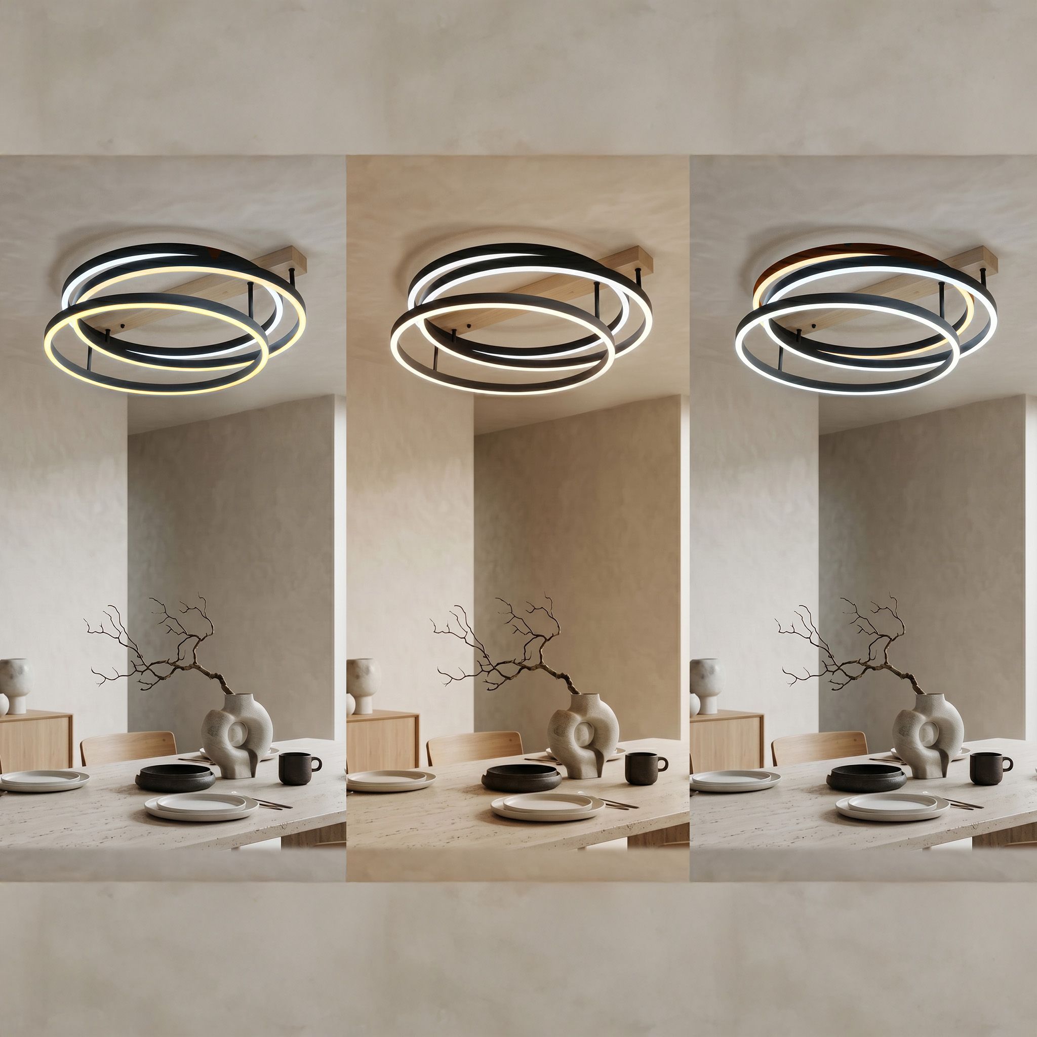 Toolight, LED stropné svietidlo, 60cm, 70W, 4000K, 3000lm, SWE058-C, čierna matná, OSW-20158