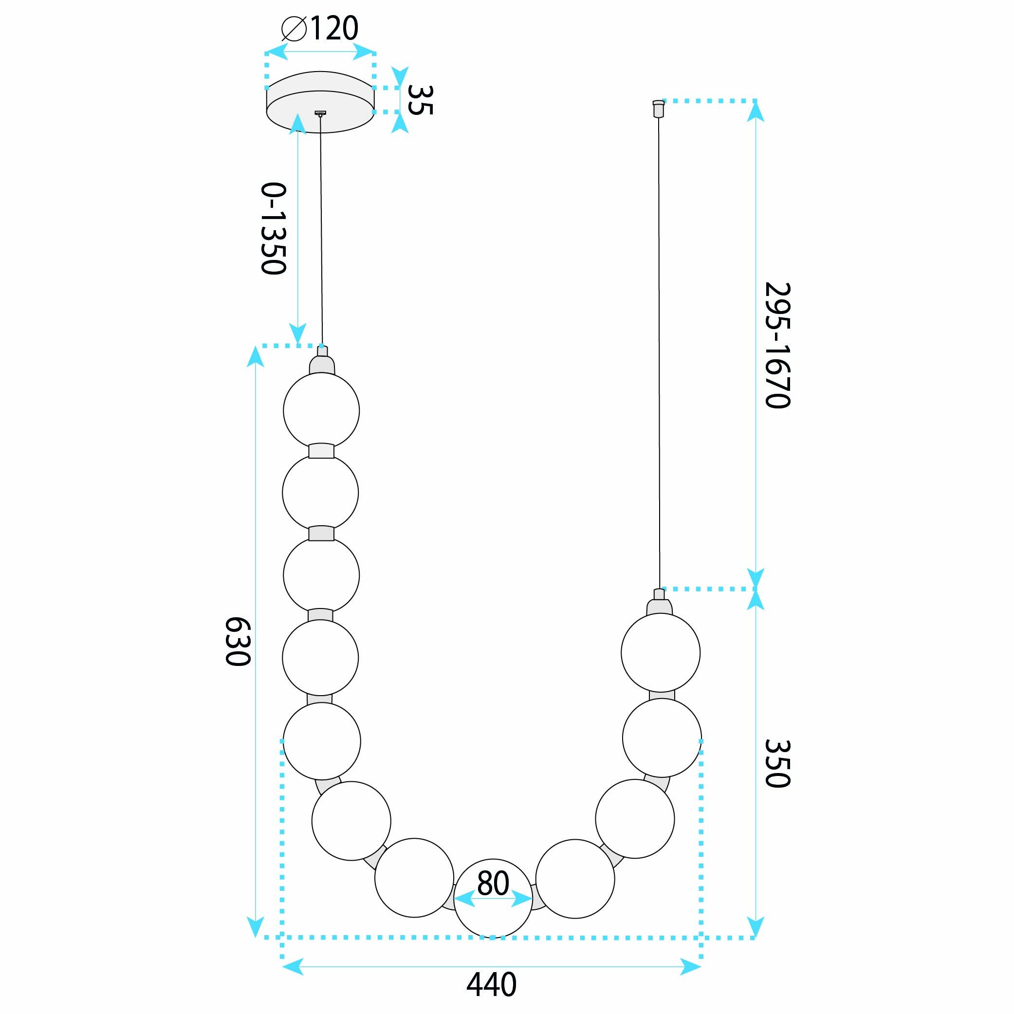 Toolight, LED závesné svietidlo, 12cm, 18W, 3000K, 1500lm, LHJ119-CP, zlatá matná, OSW-03257