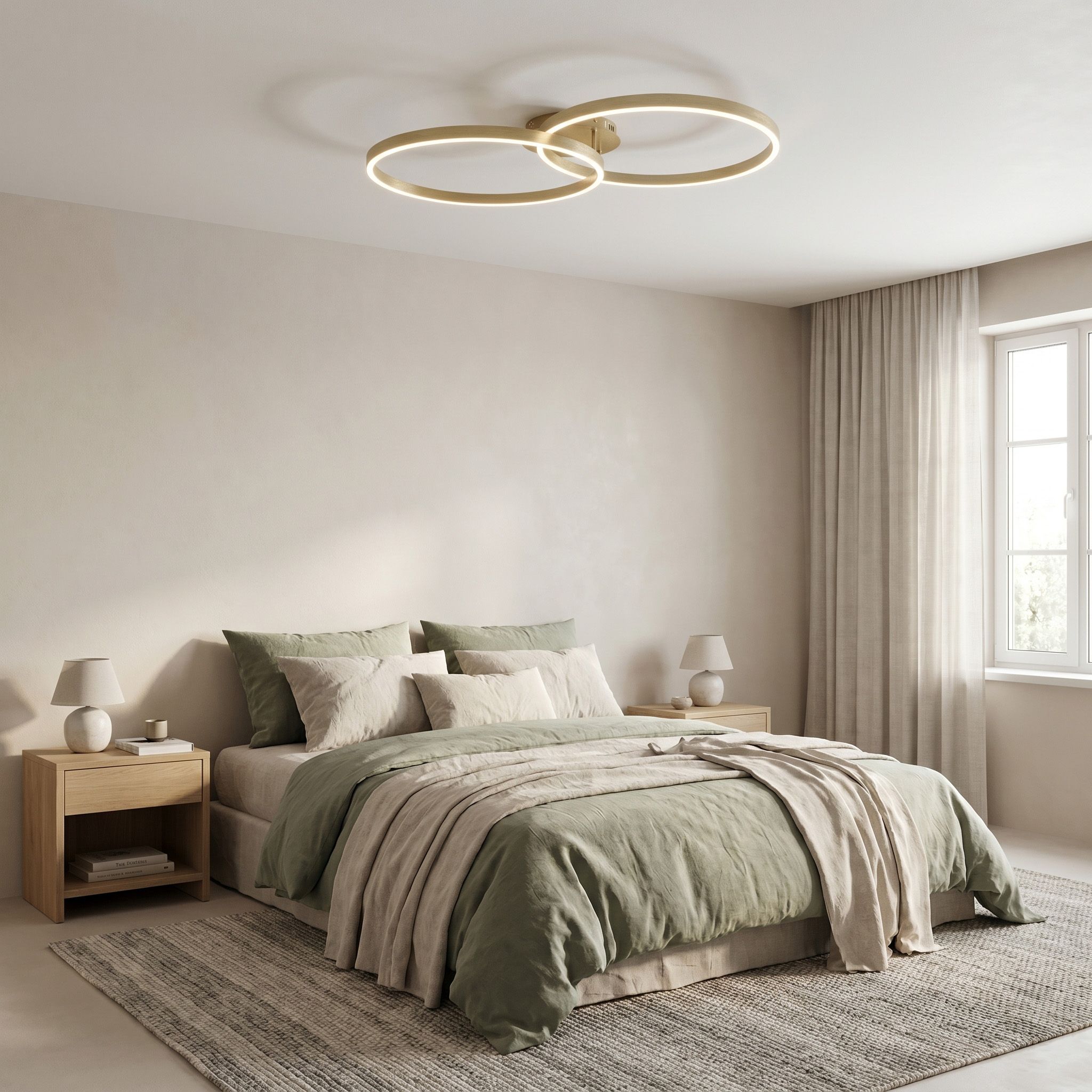 Toolight, LED stropné svietidlo, 85cm, 35W, 4000K, 3000lm, SWE062-C, zlatá matná, OSW-20162