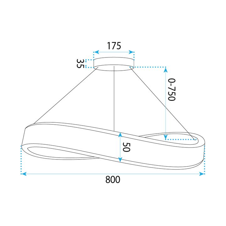 Toolight, LED závesné svietidlo, 80cm, 70W, 4000K, 5000lm SWE068-CP, zlatá lesklá, OSW-20168