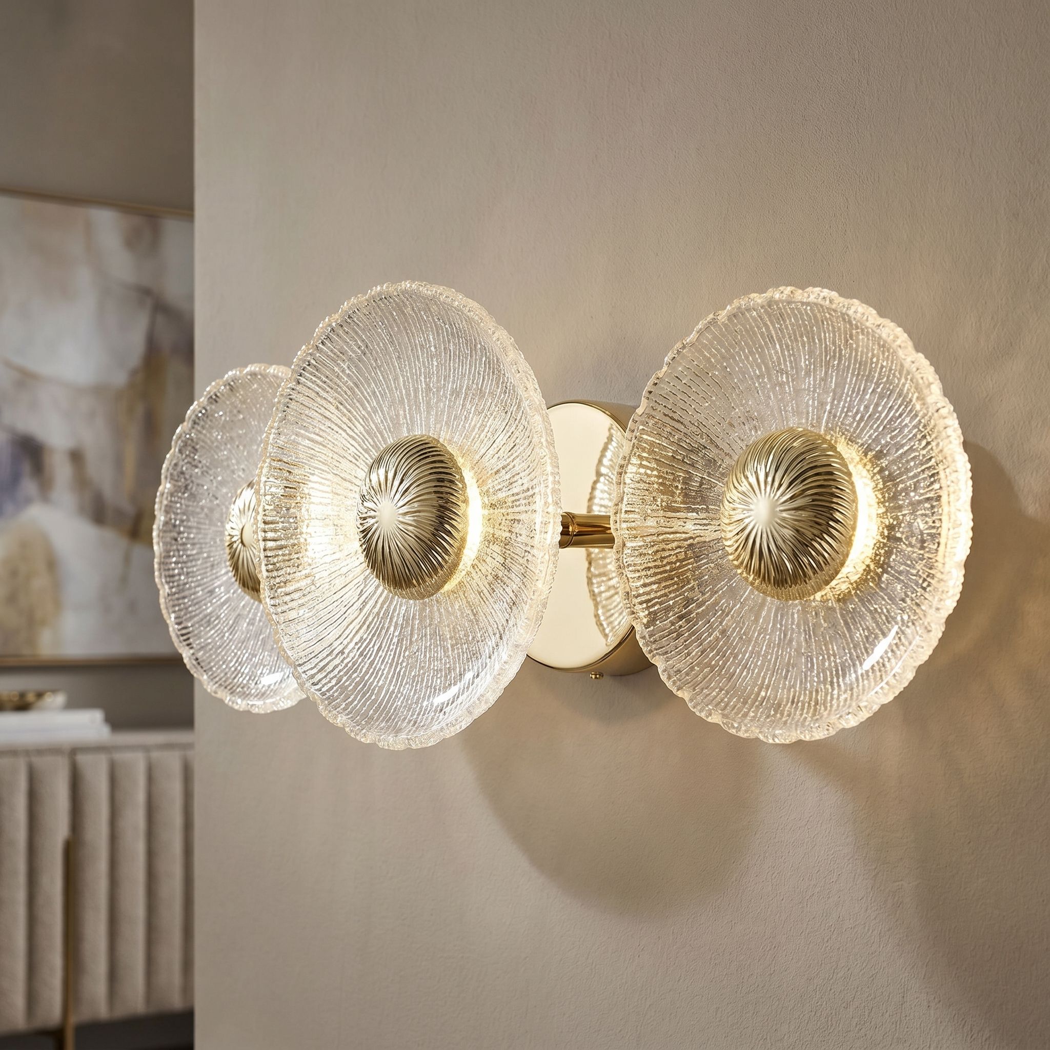 Toolight, LED nástenné svietidlo, 38cm, 12W, 4000K, 1000lm, SWE072-W, zlatá lesklá, OSW-30201