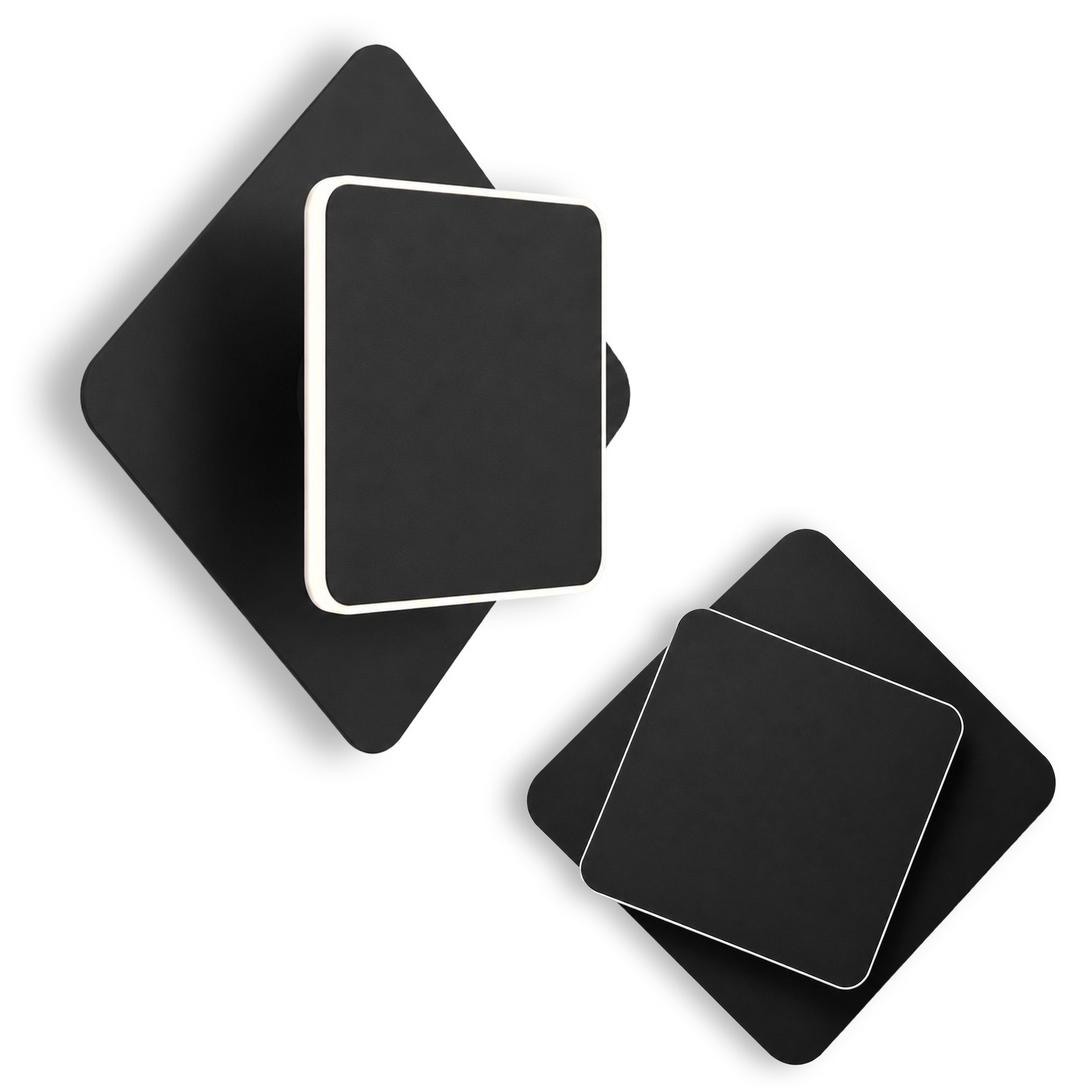 Toolight LHJ123-W 6 cm čierne matné nástenné LED svietidlo nad zrkadlo