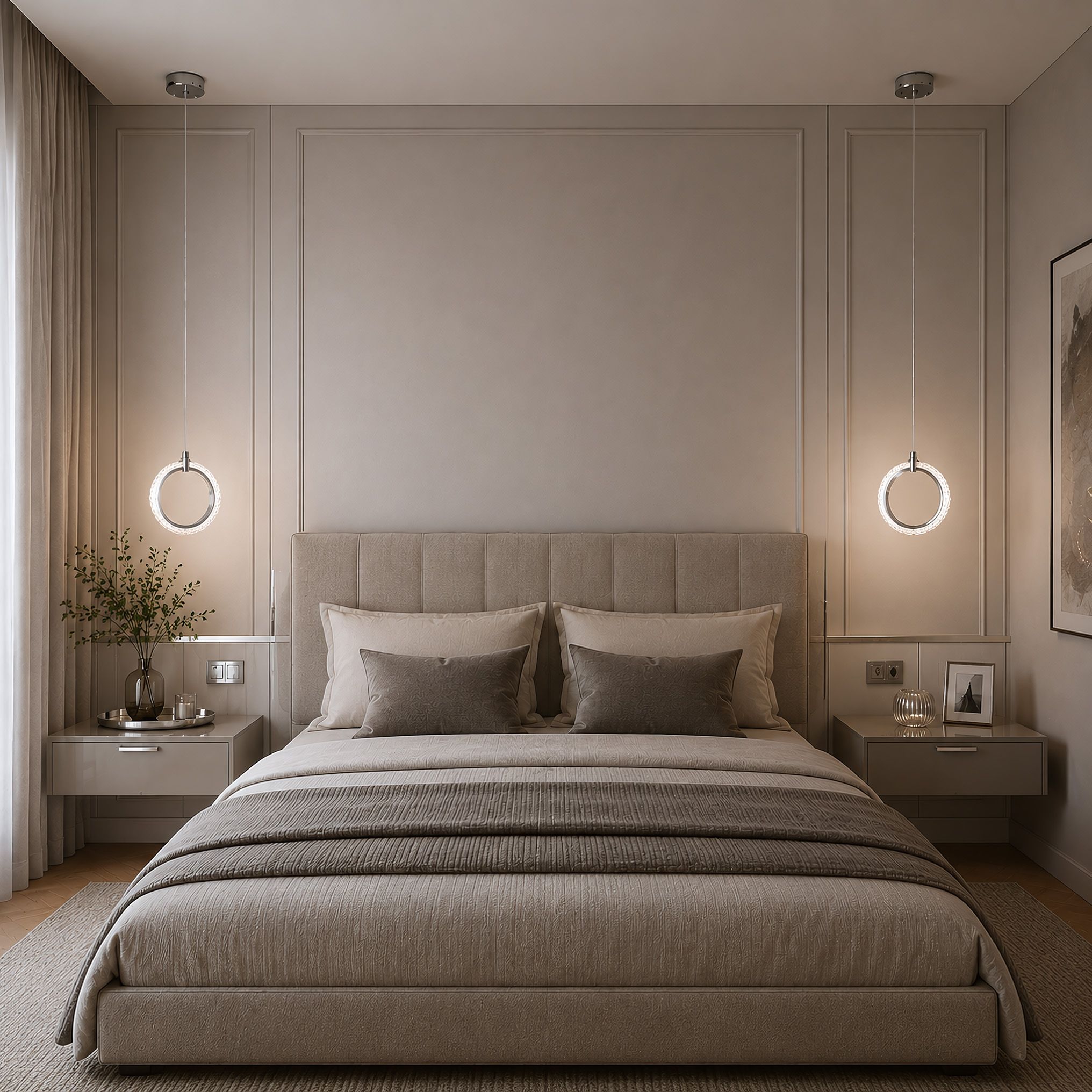 Toolight, LED závesné svietidlo, 9W, 3000K, 1000lm, LHJ126-1CP, chrómová, OSW-03281