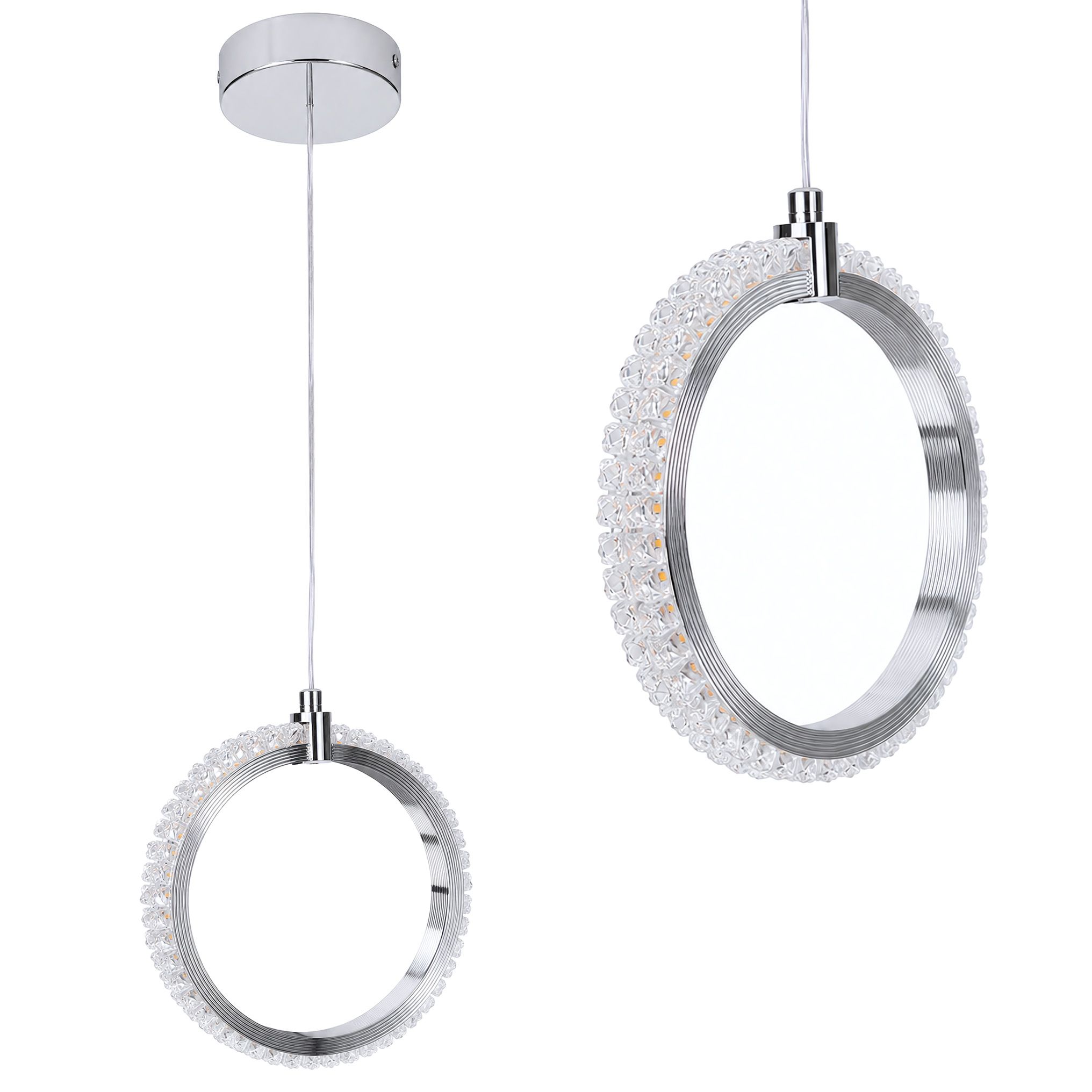 Toolight LHJ126-1CP chrómové závesné LED svietidlo nad stôl