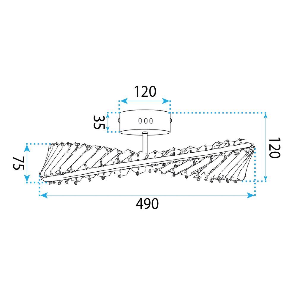 Toolight, LED stropné svietidlo, 50cm, 30W, 4000K, 1000lm, SWE095-C, zlatá lesklá, OSW-30219