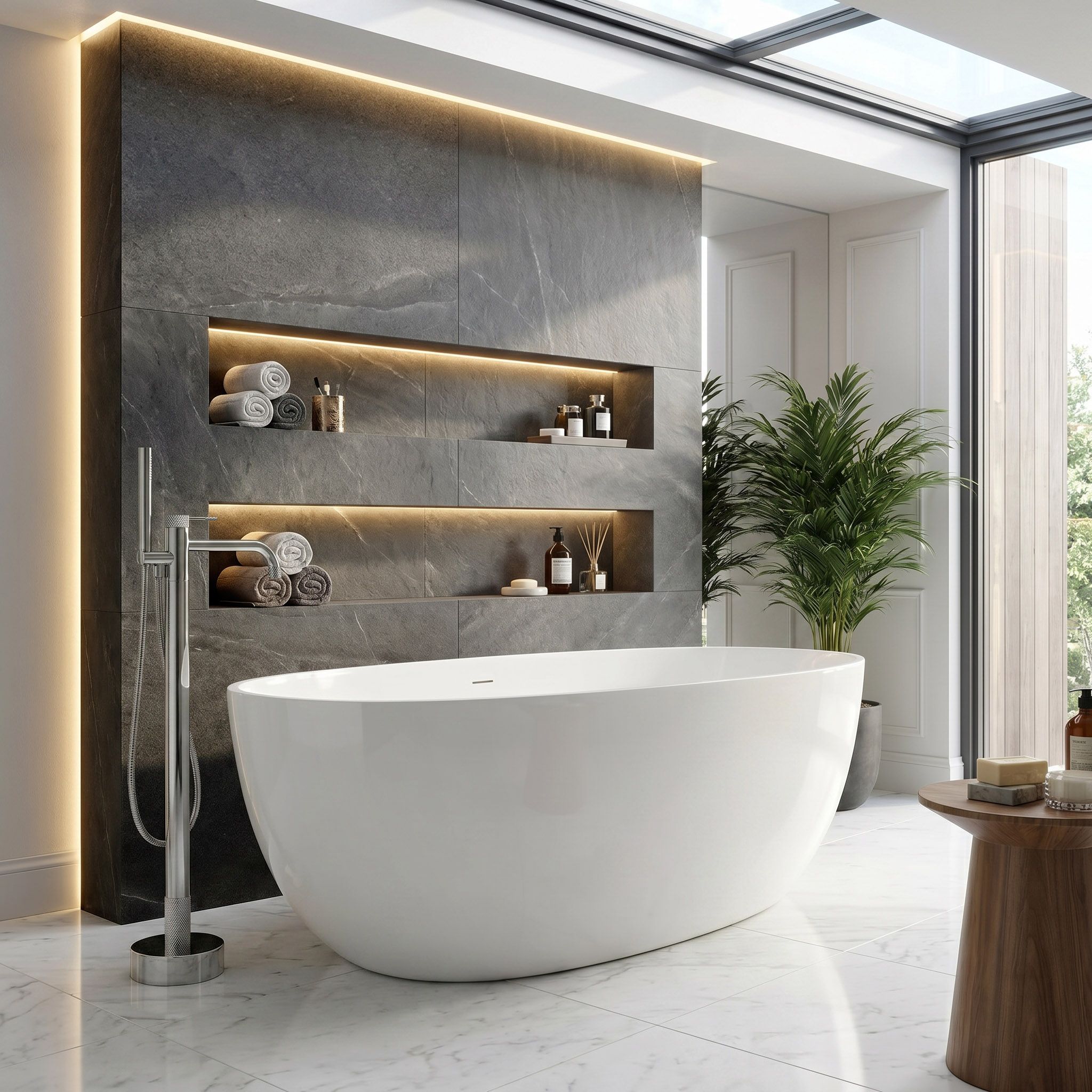Rea Venti, baterie de baie independentă, h-1150, cromată, REA-B9646