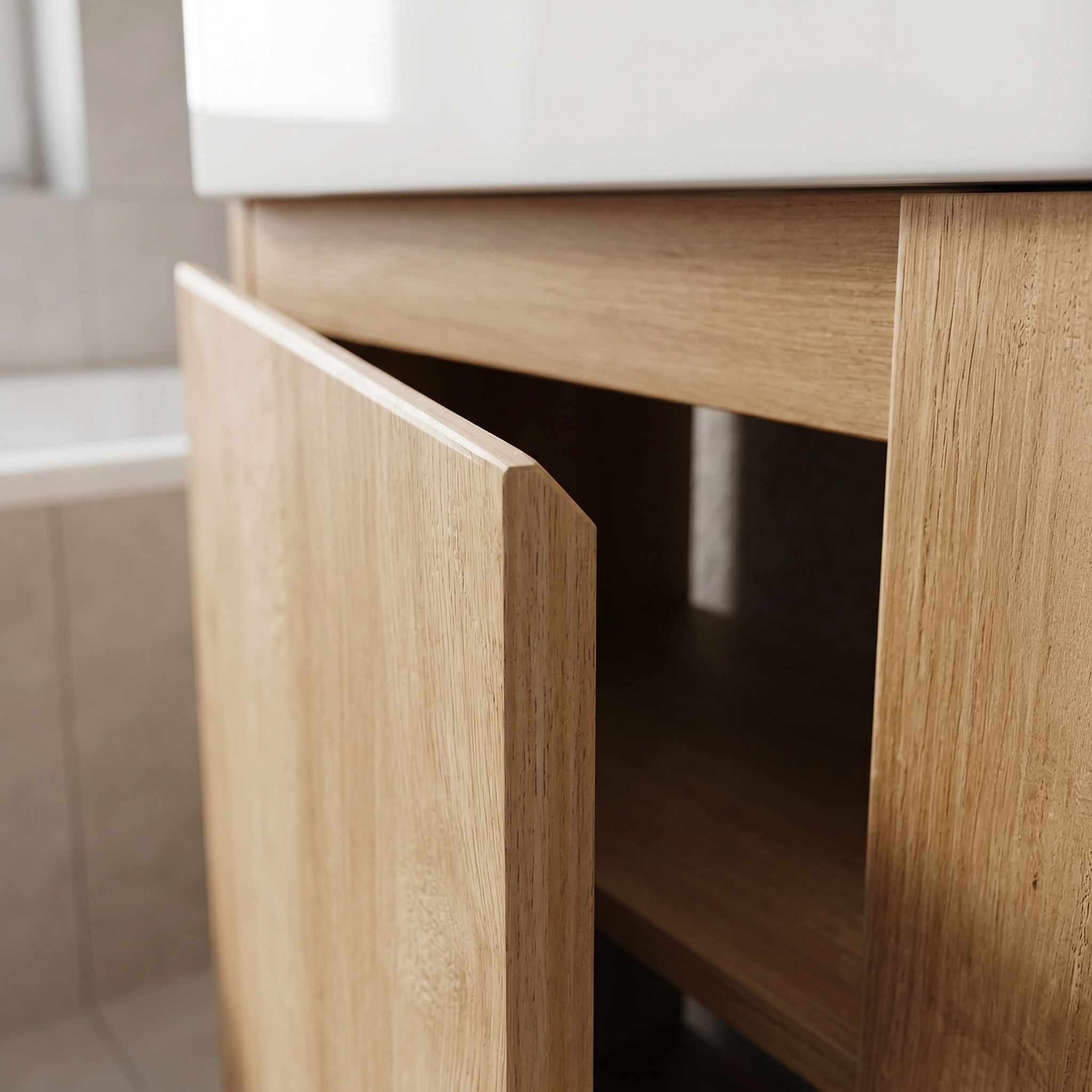 Rea Astra, umývadlová skrinka 430x260x825 mm s keramickým umývadlom, hnedá/biela, REA-M0404