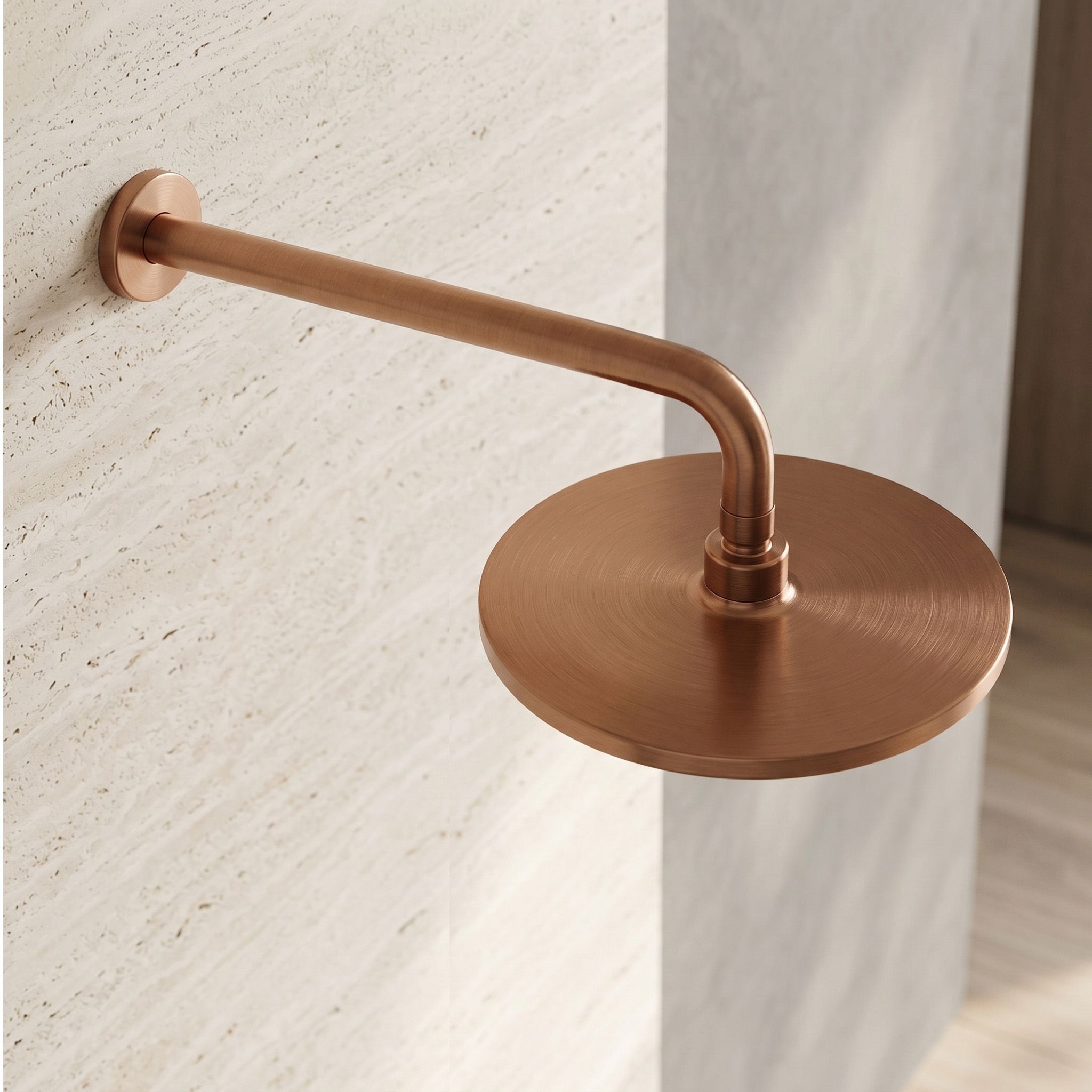 Rea, cap de duș rotund tip ploaie, JS-021BRG, 225 mm, cupru mat, REA-P0620